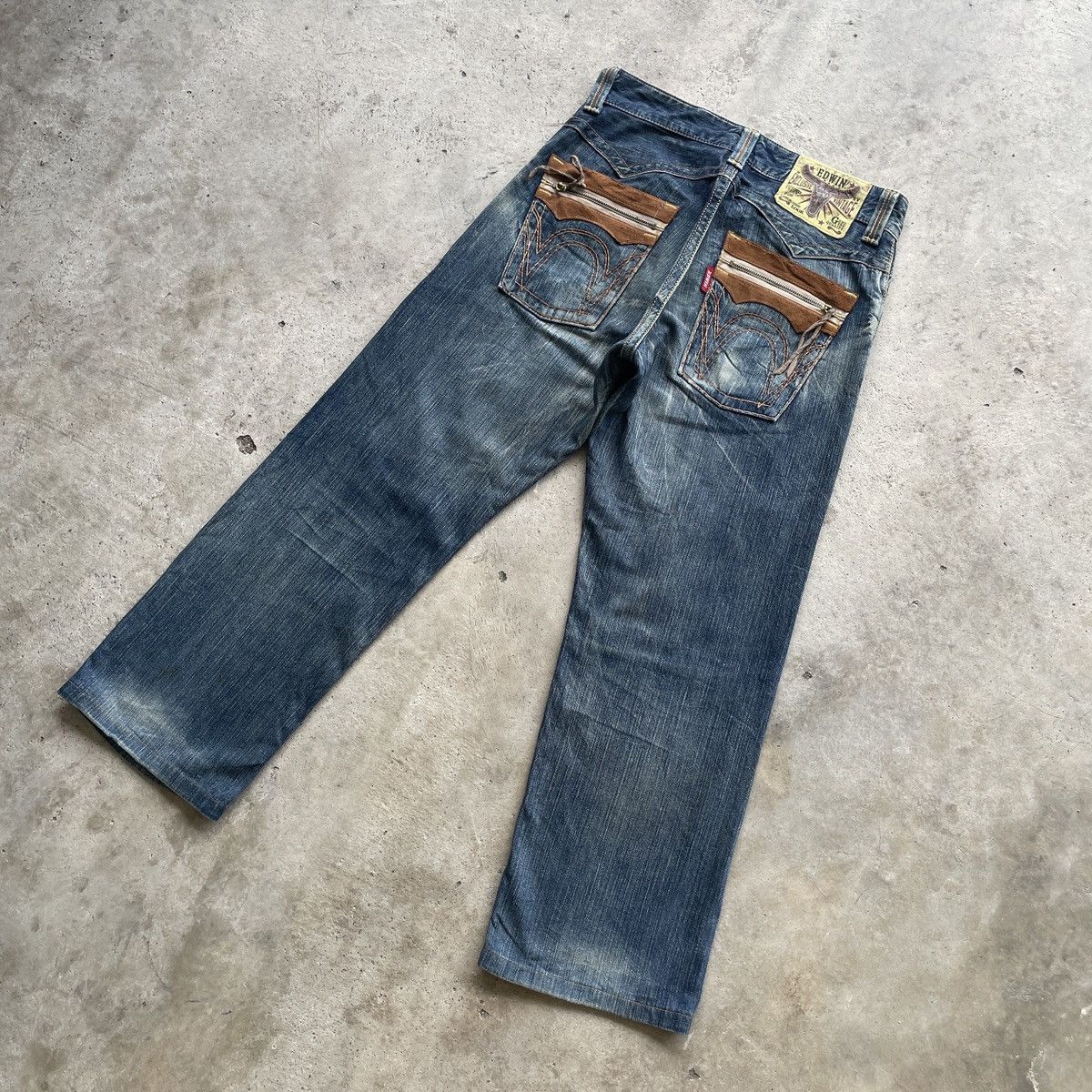 Edwin Vintage Edwin Rusty Denim Faded Distressed Jeans Pants W32 Size US 32 / EU 48 - 2 Thumbnail
