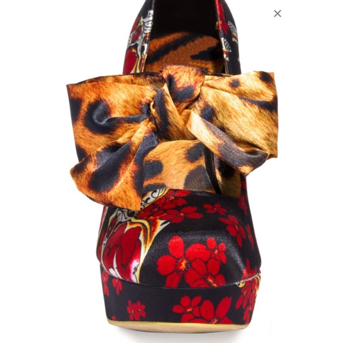 Other Iron Fist Siesta skull Couture Leopard Bow Floral Satin Red Size US 9 / IT 39 - 11 Thumbnail