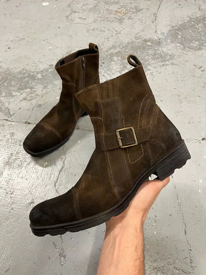 Balmain Balmain Dark Brown Ankle Suede Leather Boots Size US 9 / EU 42 - 1 Thumbnail