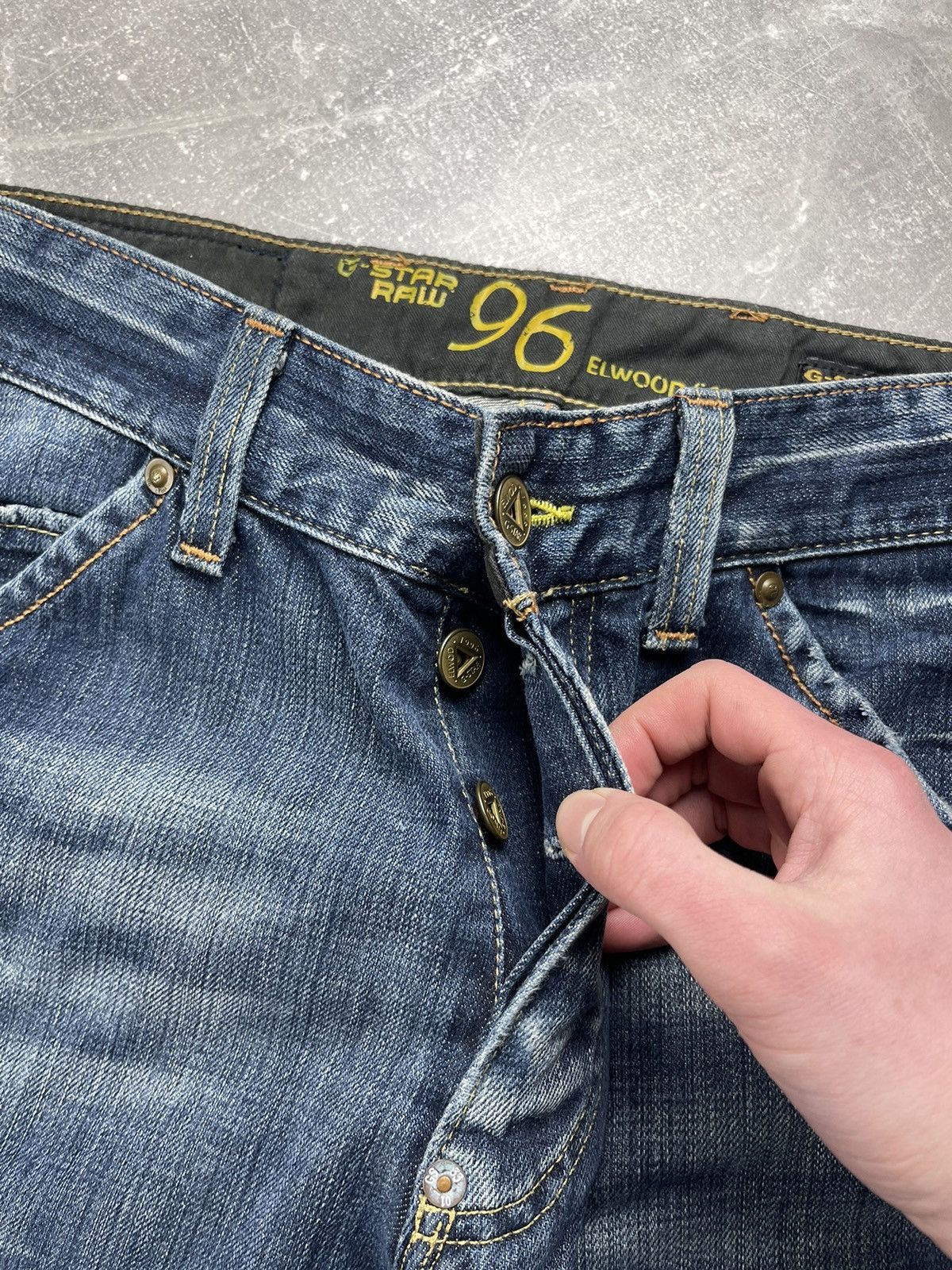 G-Star G-Star RAW 96 Elwood Heritage Denim Jeans Buckle Back 00s Size US 30 / EU 46 - 10 Thumbnail