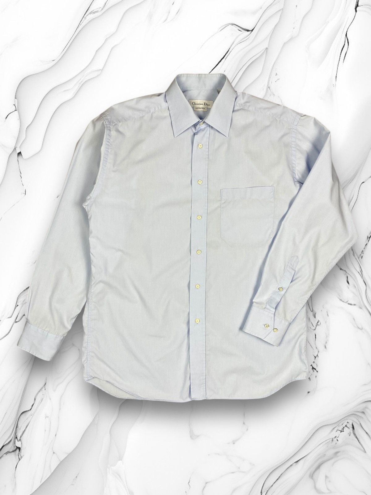 Christian Dior Monsieur Vintage Christian Dior Basic Luxury Button Up Shirt Size US L / EU 52-54 / 3 - 1 Thumbnail