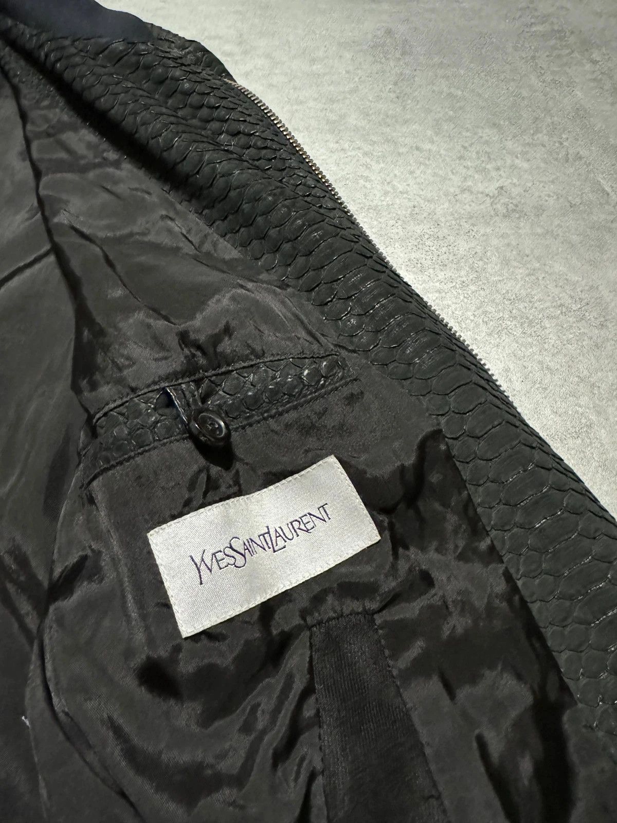 Yves Saint Laurent Python Skin Teddy Jacket