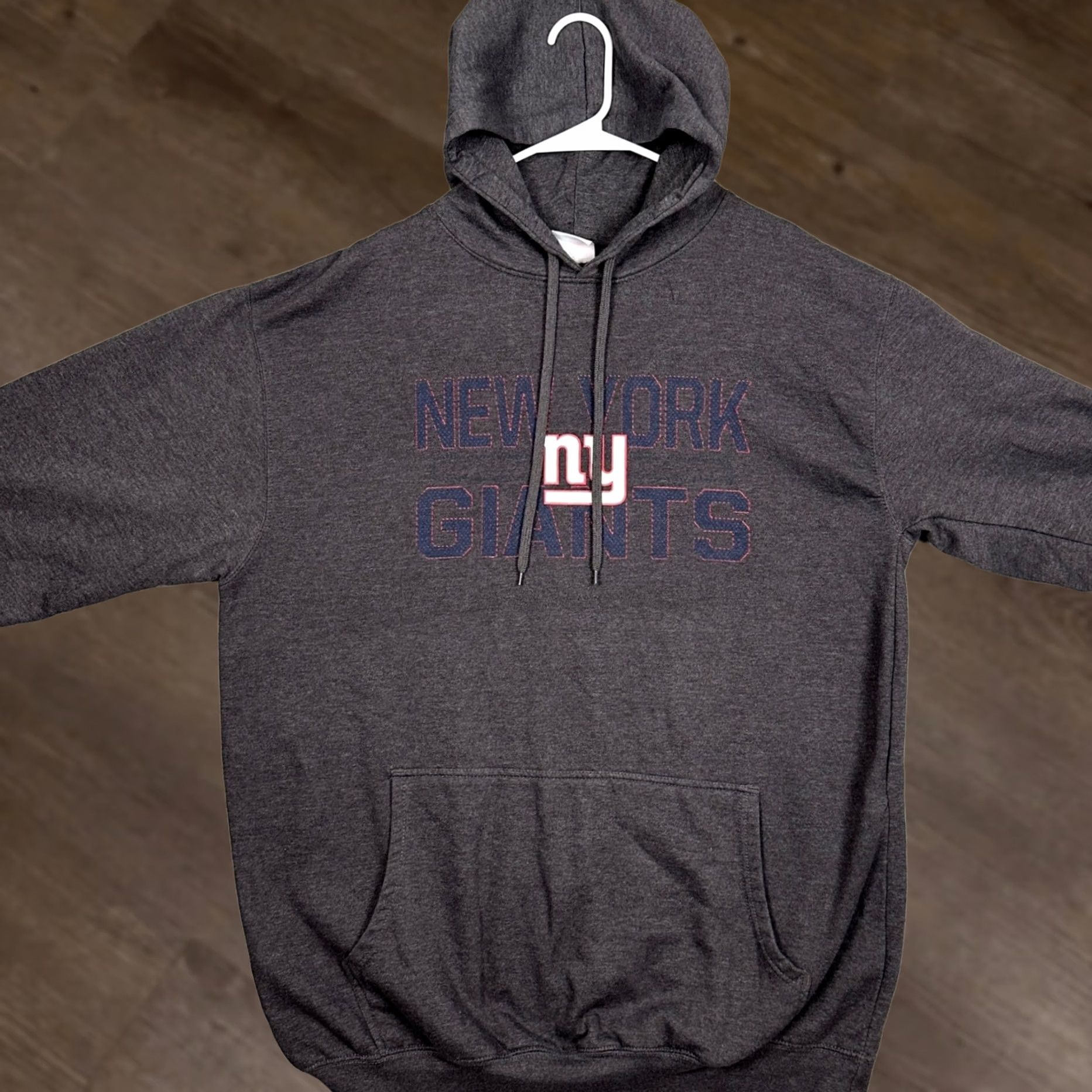 NFL Majestic New York Giants Hoodie Mens 2XLT Tall Dark Grey NFL Sweatshirt Pullover Size US XXL / EU 58 / 5 - 1 Thumbnail
