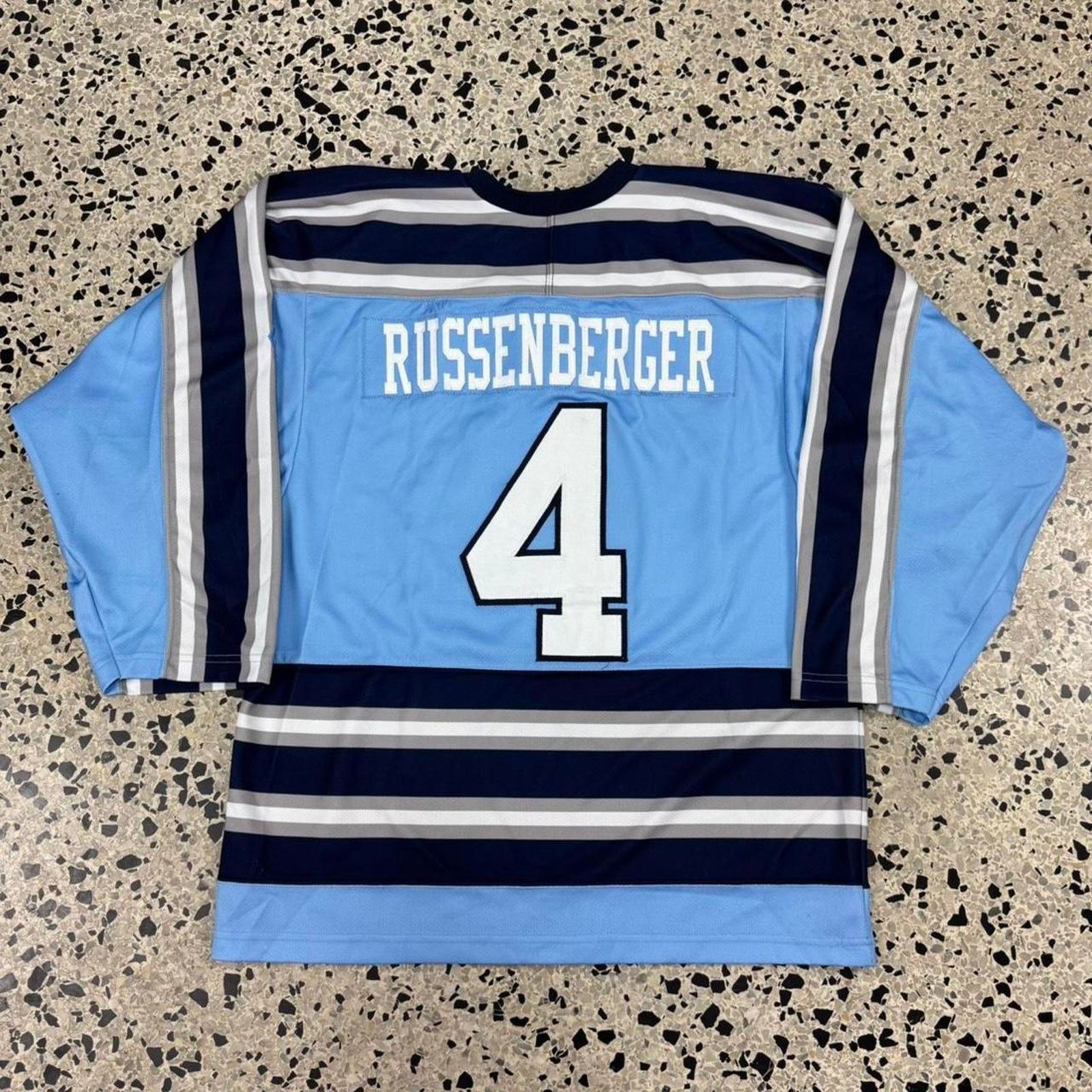 NHL VINTAGE Y2K USPHIL NEW JERSEY HITMEN K1 L/S HOCKEY JERSEY: Size US M / EU 48-50 / 2 - 4 Thumbnail