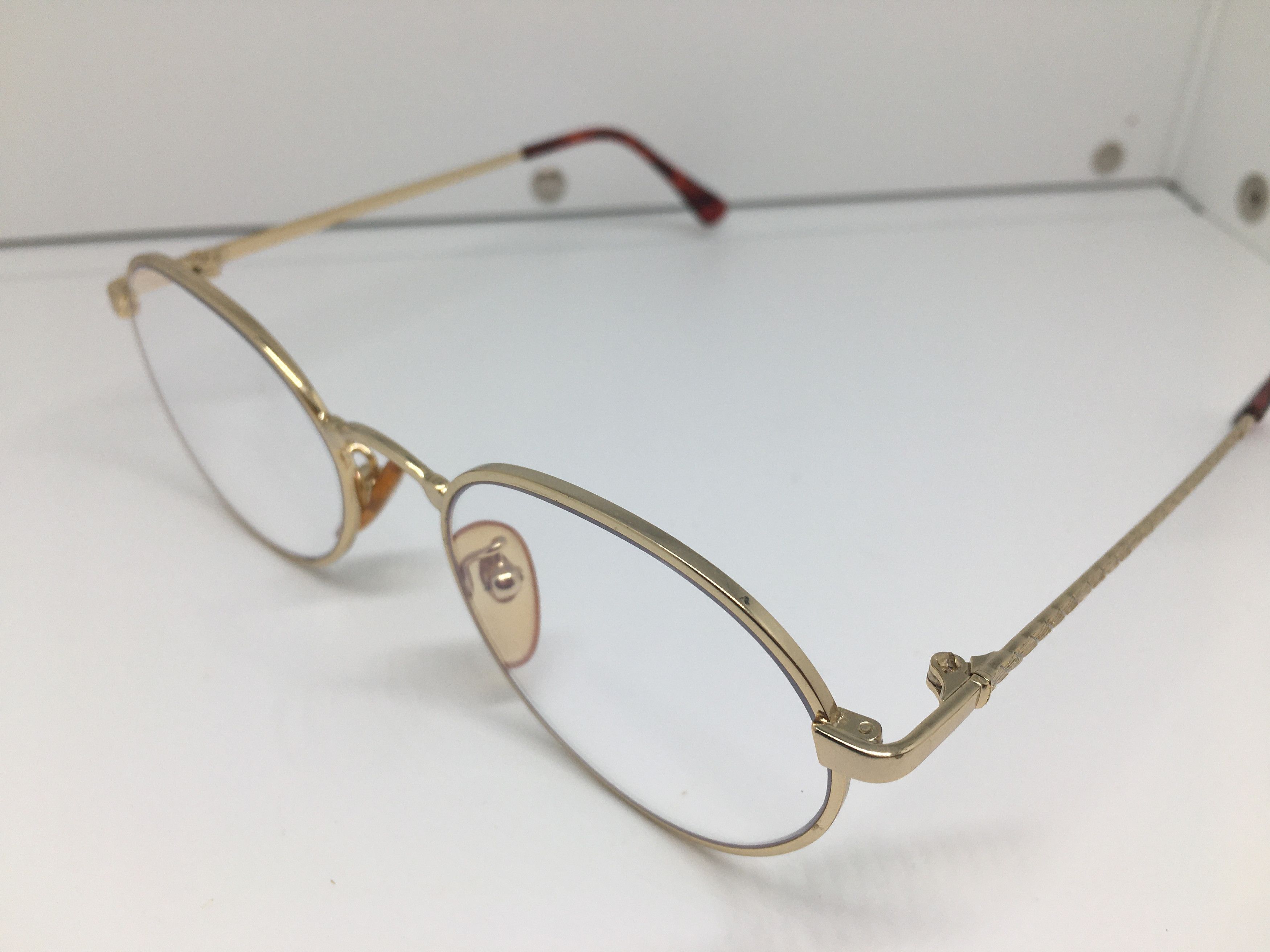 Vintage Vintage CARVO Gold Metal Eyeglasses Frame Size ONE SIZE - 3 Thumbnail