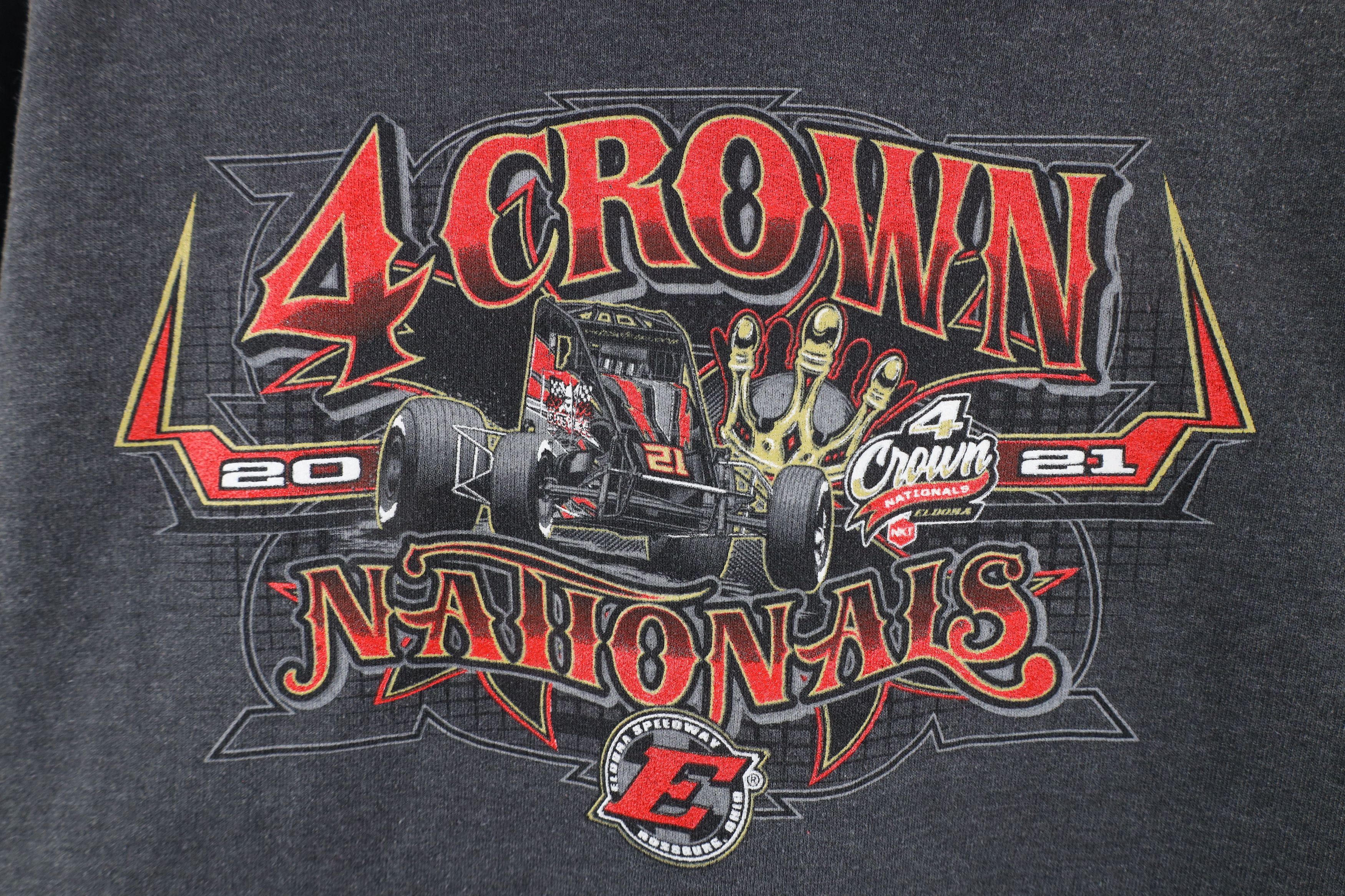 Vintage Y2K Streetwear Speedway 4 Crown Nationals Racing Hoodie Size US XL / EU 56 / 4 - 4 Thumbnail