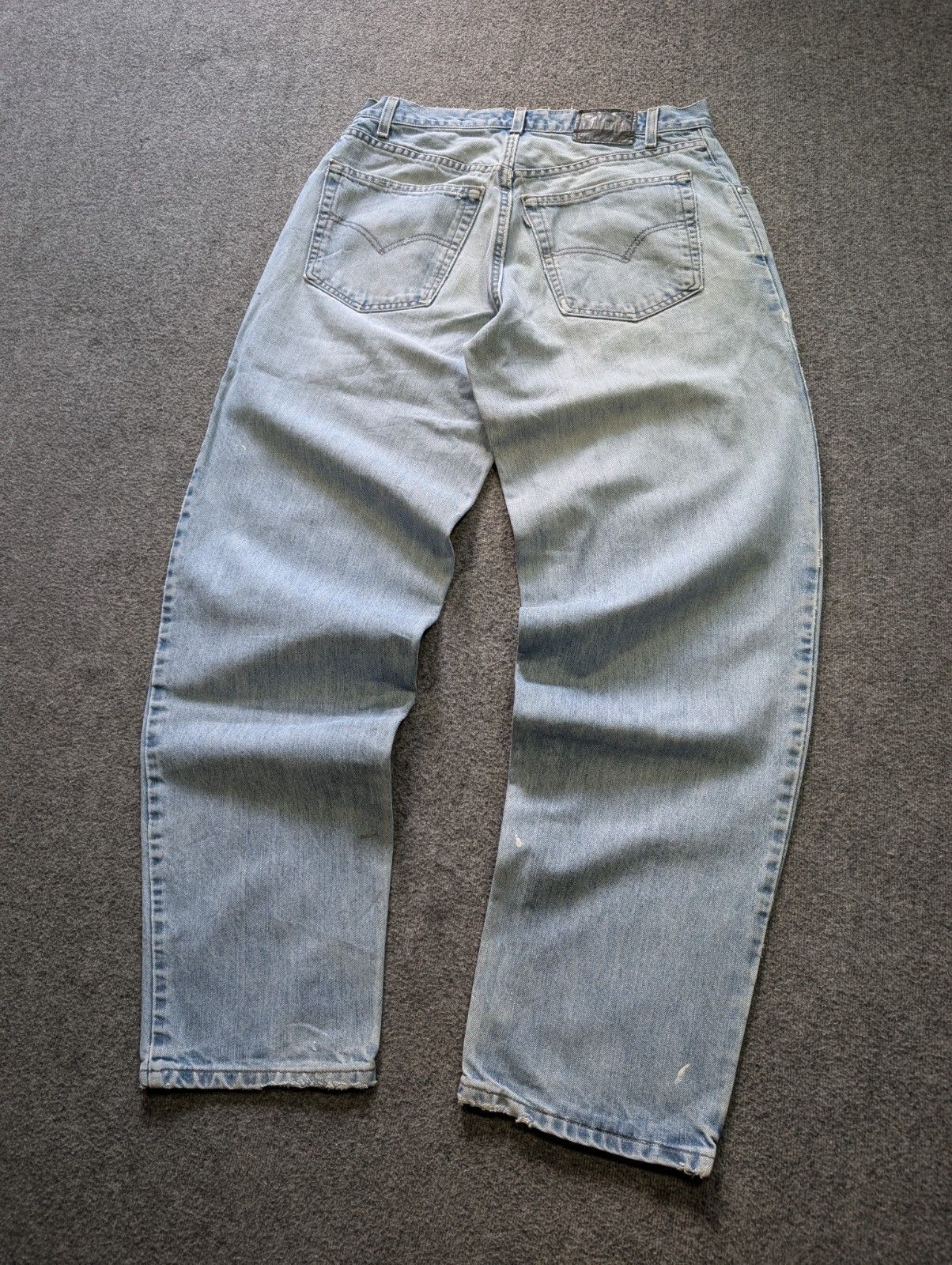 Levi's Levis Silvertab 33x34 loose Blue Wash 90s paint splatter Size US 33 - 5 Thumbnail