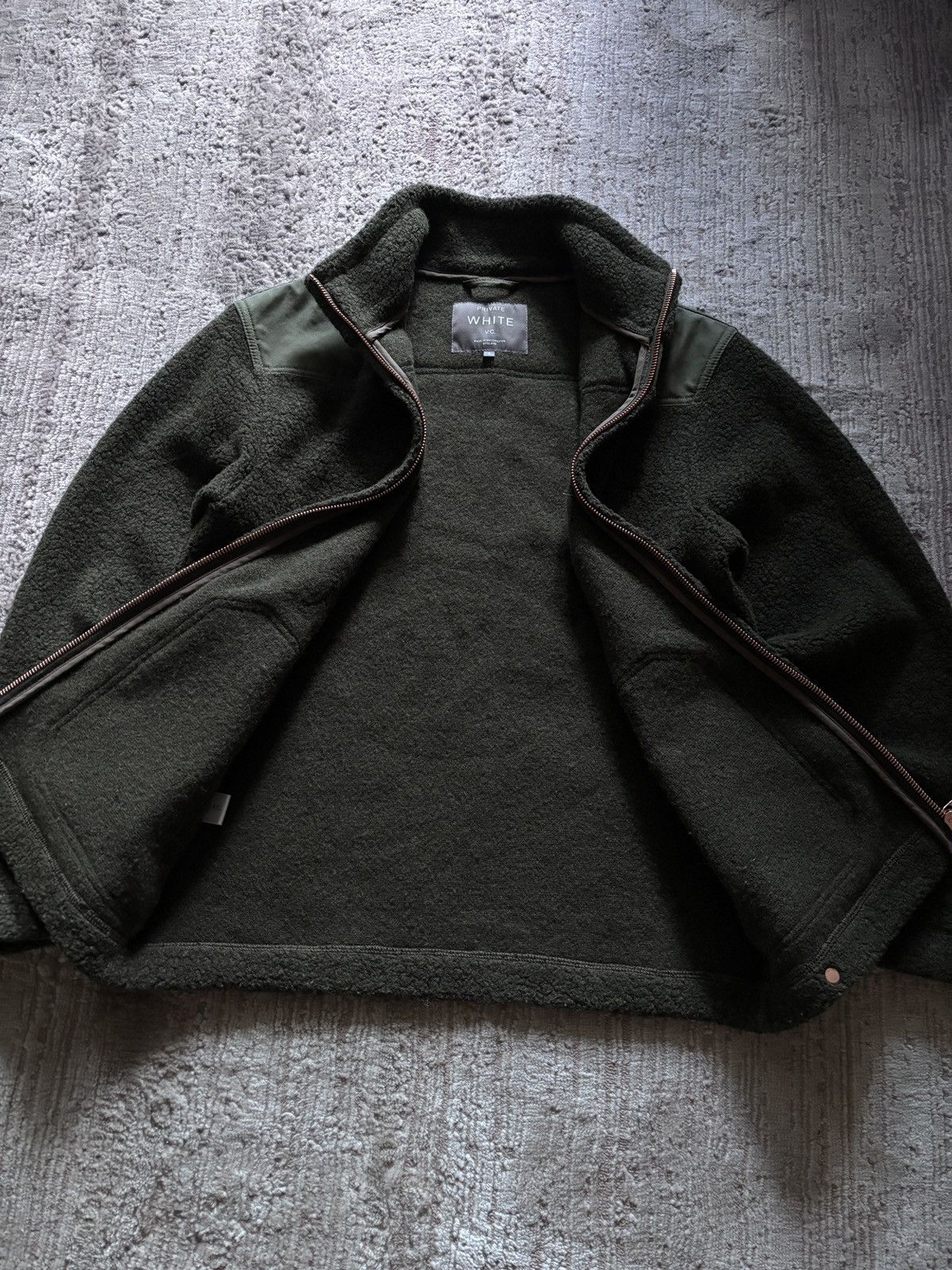 Private White V.C. Private White V.C. Shell-Trimmed Wool fleece Jacket Size US M / EU 48-50 / 2 - 6 Thumbnail