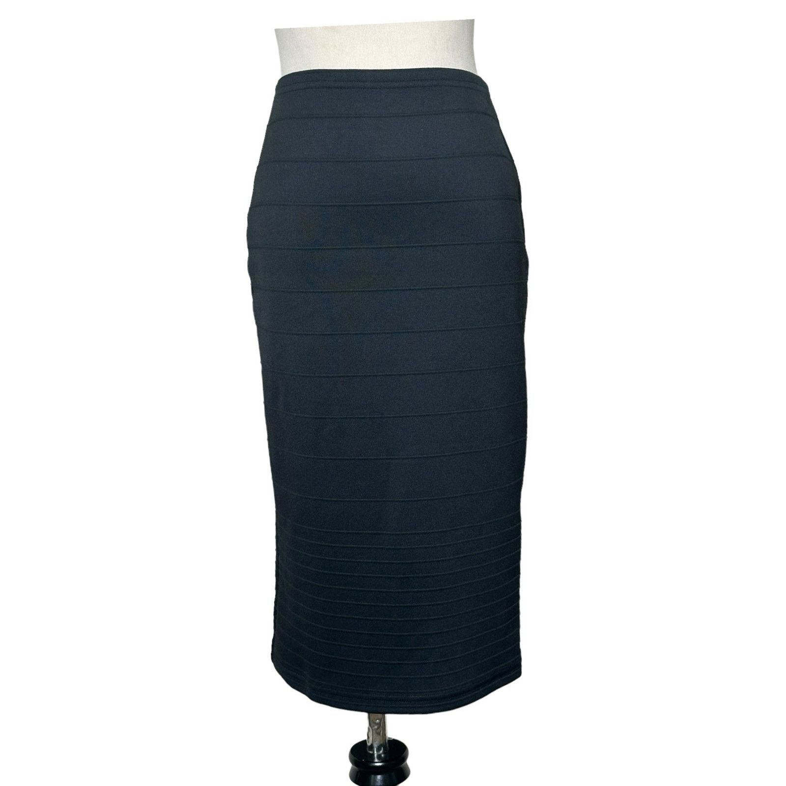 Topshop Topshop black tube midi pull on knit skirt size 4 Size 27" / US 4 / IT 40 - 10 Thumbnail