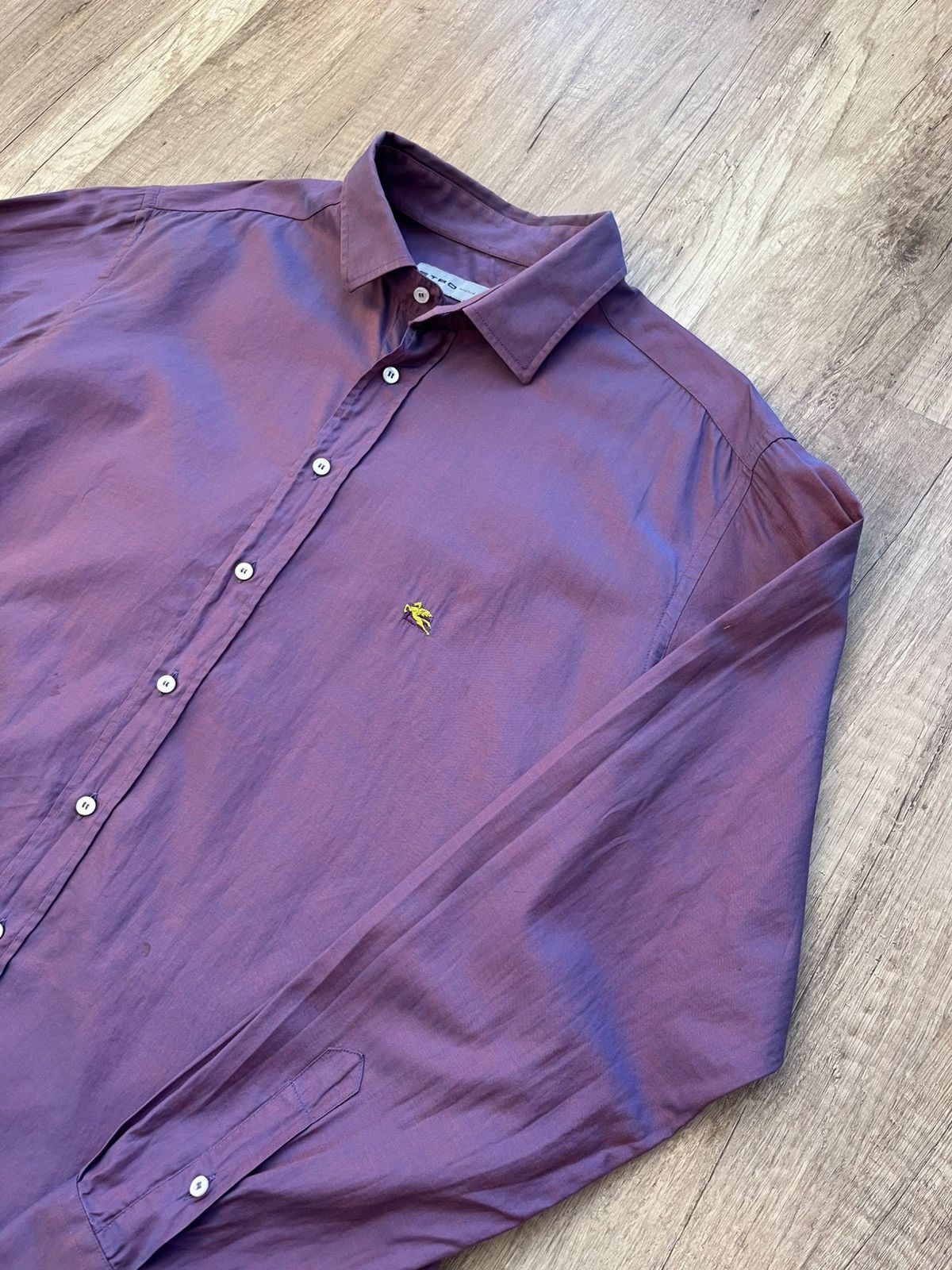 Etro Etro Purple Shirt Size 44 Size US S / EU 44-46 / 1 - 3 Thumbnail