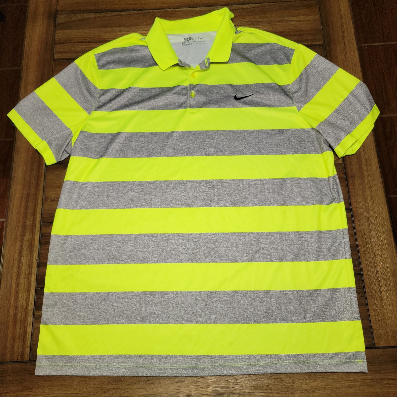 Nike Nike Standard Fit Neon Yellow & Grey Golf Polo - Size XXL Size US XXL / EU 58 / 5 - 1 Thumbnail