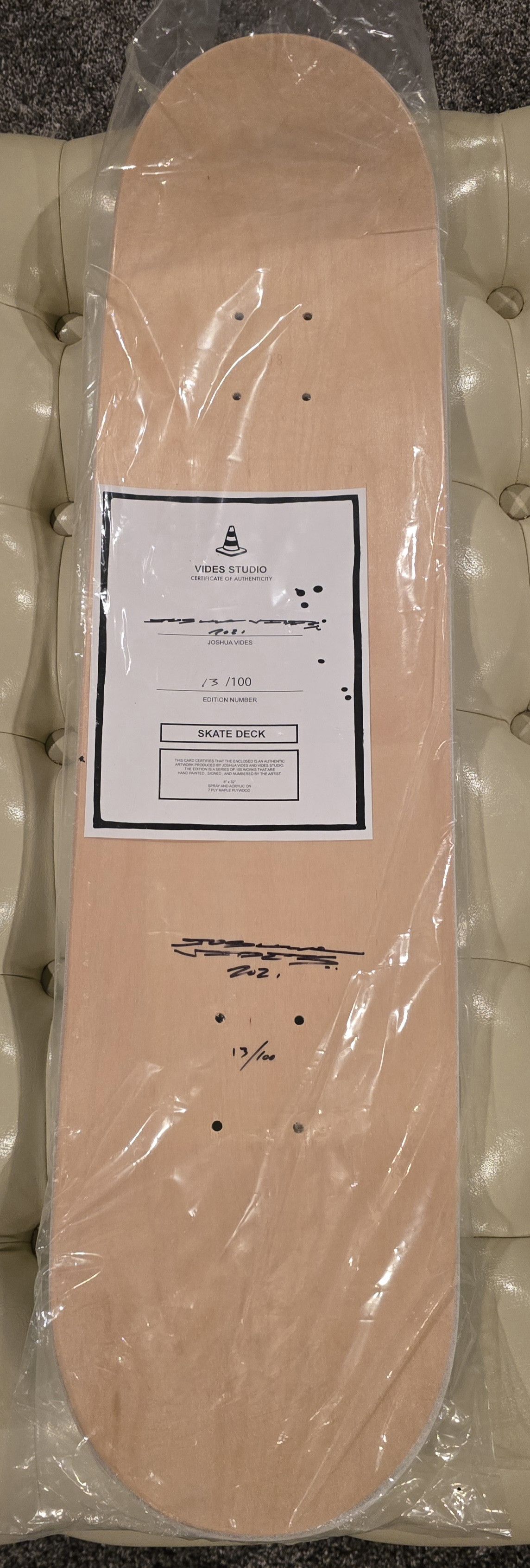 Other Joshua Vides x unfinished business 2021 Skate Deck 13/100 Size ONE SIZE - 1 Thumbnail