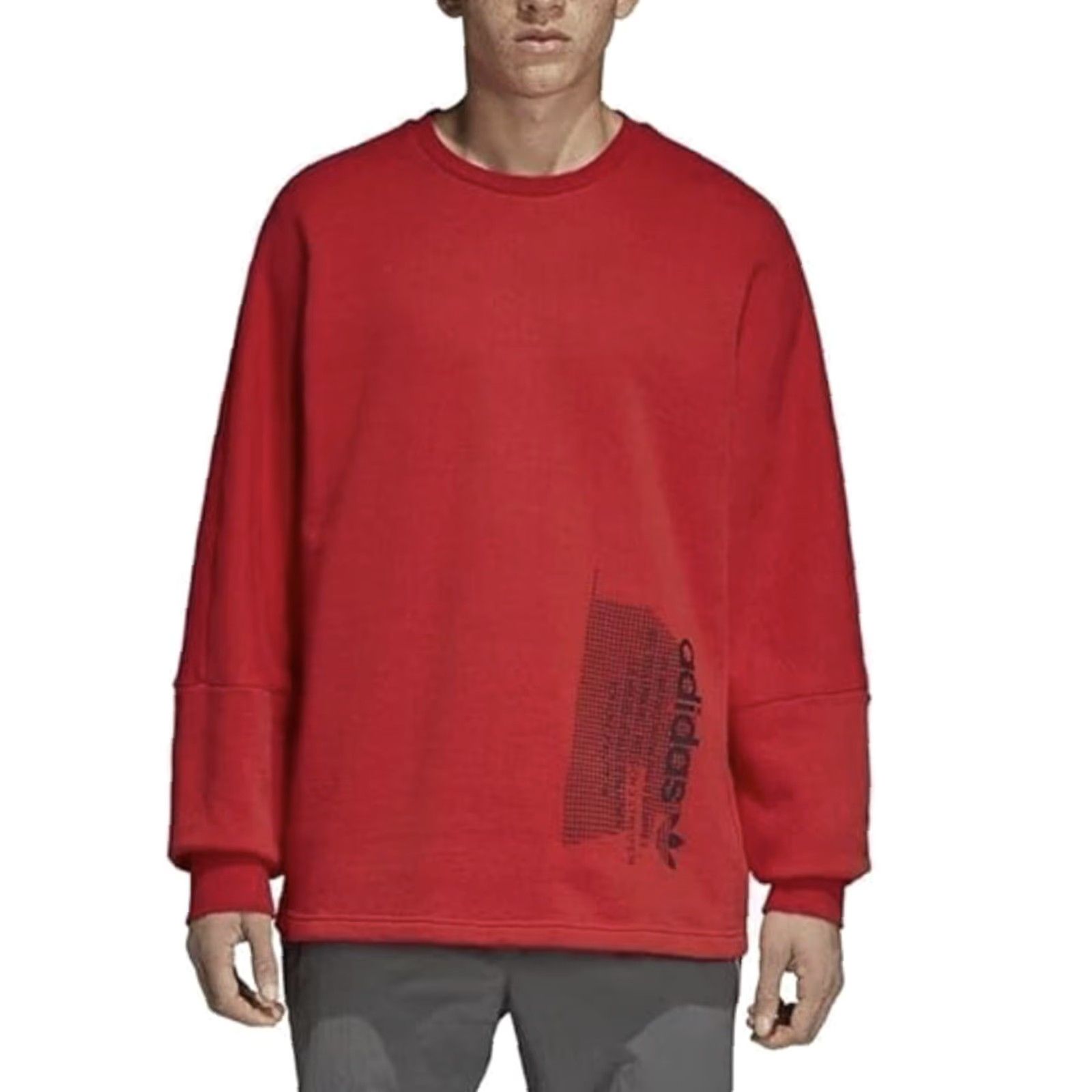 Adidas adidas Originals NMD Trefoil Red 2018 Round Neck Pullover Sweatshirt Sz. L Mens Red 2018 NMD Trefoil Round Neck Pullover Sweatshirt L Mens Size US L / EU 52-54 / 3 - 2 Thumbnail
