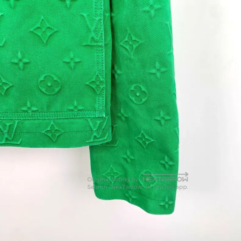 Louis Vuitton Louis Vuitton Green logo embossed full-print cotton fur co Size US M / EU 48-50 / 2 - 5 Thumbnail