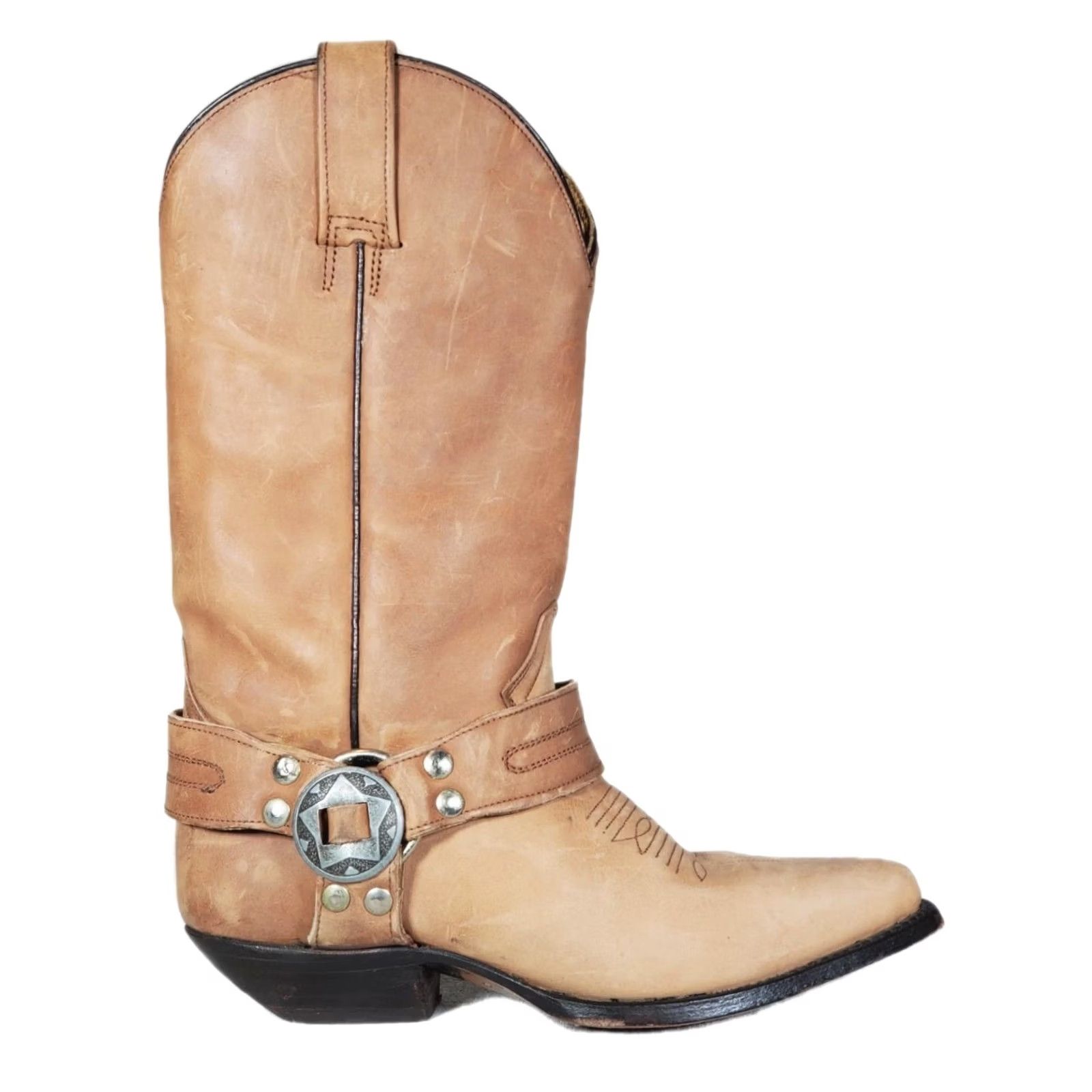 Vintage Vintage Zodiac Frontier Western Boot Shoes Camel Tan Leather Womens US 6.5 Size US 7 / IT 37 - 2 Thumbnail