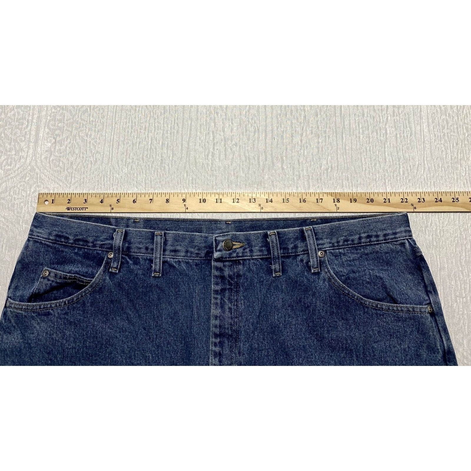 Wrangler Wrangler Jeans Mens 44x30 Blue Relaxed Fit Denim 5-Pocket Zipper Button Fly Comfort Guaranteed Mens Space9T701VR Size US 44 / EU 60 - 5 Thumbnail
