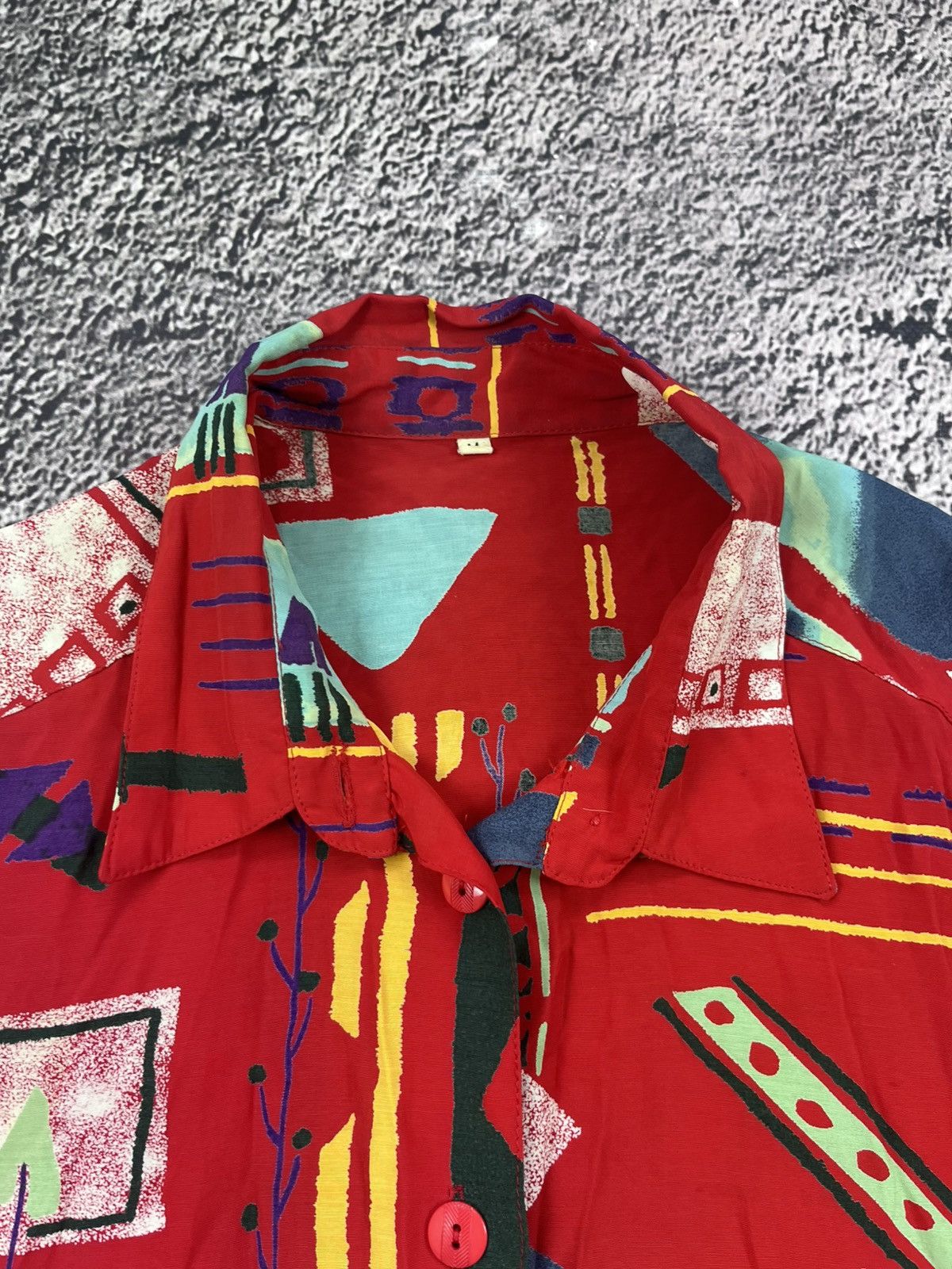 Vintage Vintage 80s Abstract Print Hawaiian Shirt like Dior Kapital Size US M / EU 48-50 / 2 - 5 Thumbnail