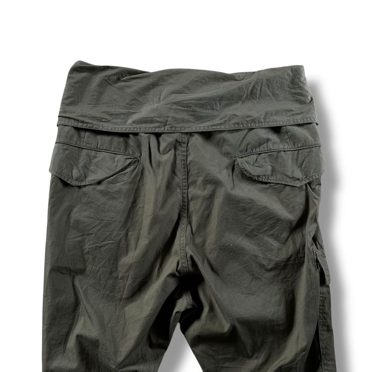 Japanese Brand × Johnbull × Vintage VINTAGE JOHNBULL DROP CROTCH ARMY GREEN CROPPED PANT Size US 35 - 12 Thumbnail