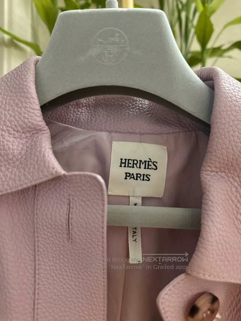 Hermes Hermes Pink Deer Leather Jacket Size 36 Size XS / US 0-2 / IT 36-38 - 3 Thumbnail