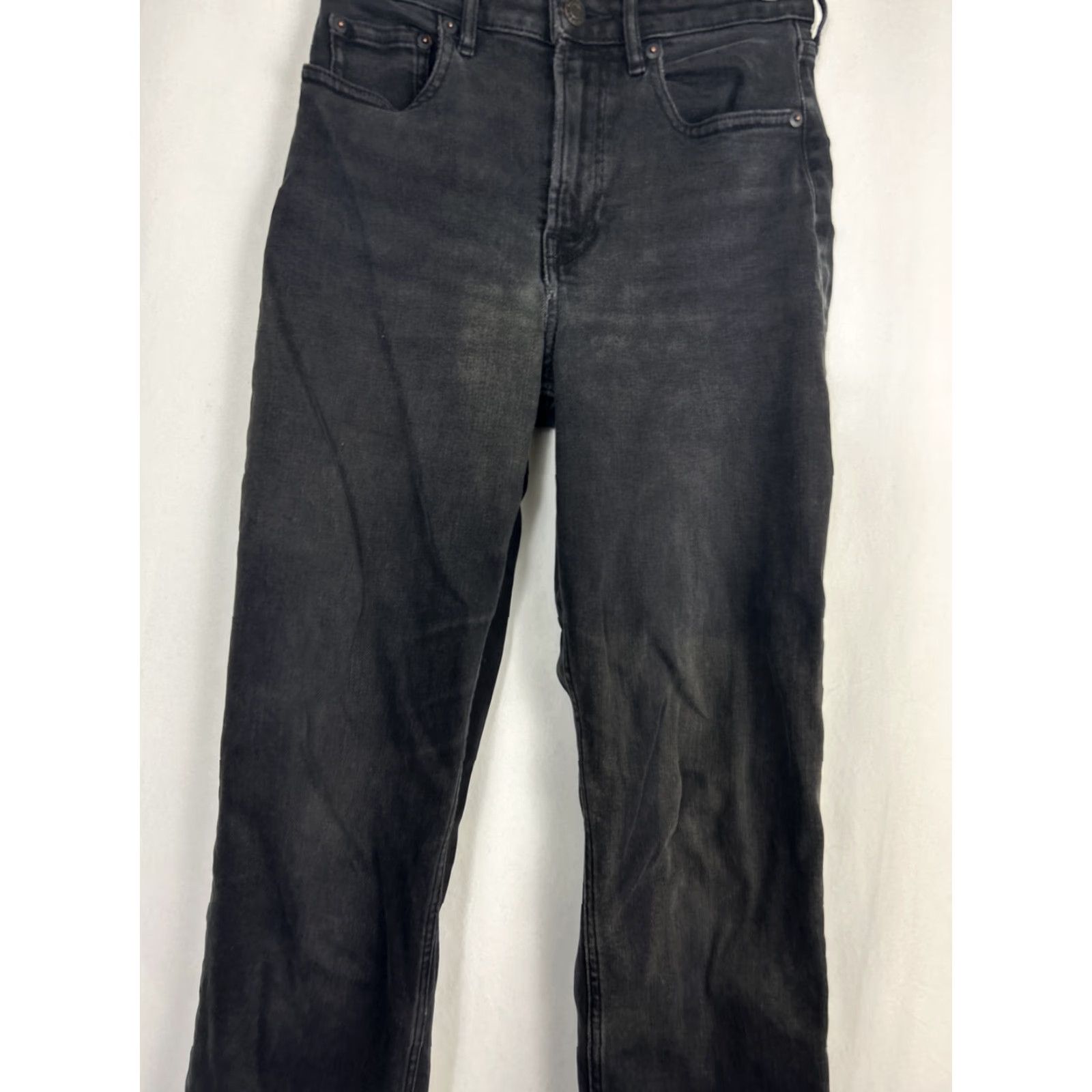 Everlane Everlane High Rise Slim Straight Cigarette Ankle Jean Washed Black 25 26x27 Women Jeans Slim Mid Black 27 Inseam Reg Size 42" / US 20 - 3 Thumbnail