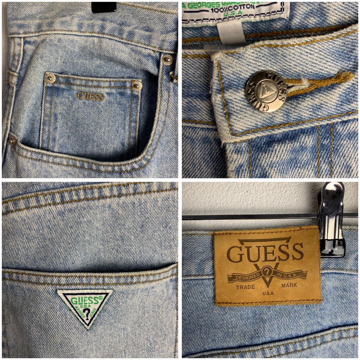Guess FINAL DROP ‼️ Vintage Guess Baggy Jeans Light Blue Wide Leg Size US 36 / EU 52 - 4 Thumbnail