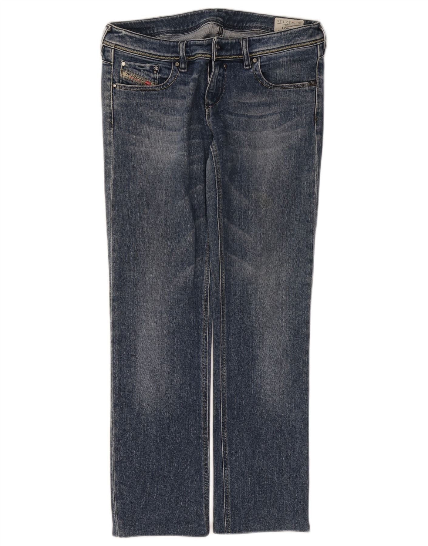 Diesel Womens Lowky Straight Jeans W32 L28 Blue Cotton Size 24" / US 00 / IT 34 - 1 Thumbnail