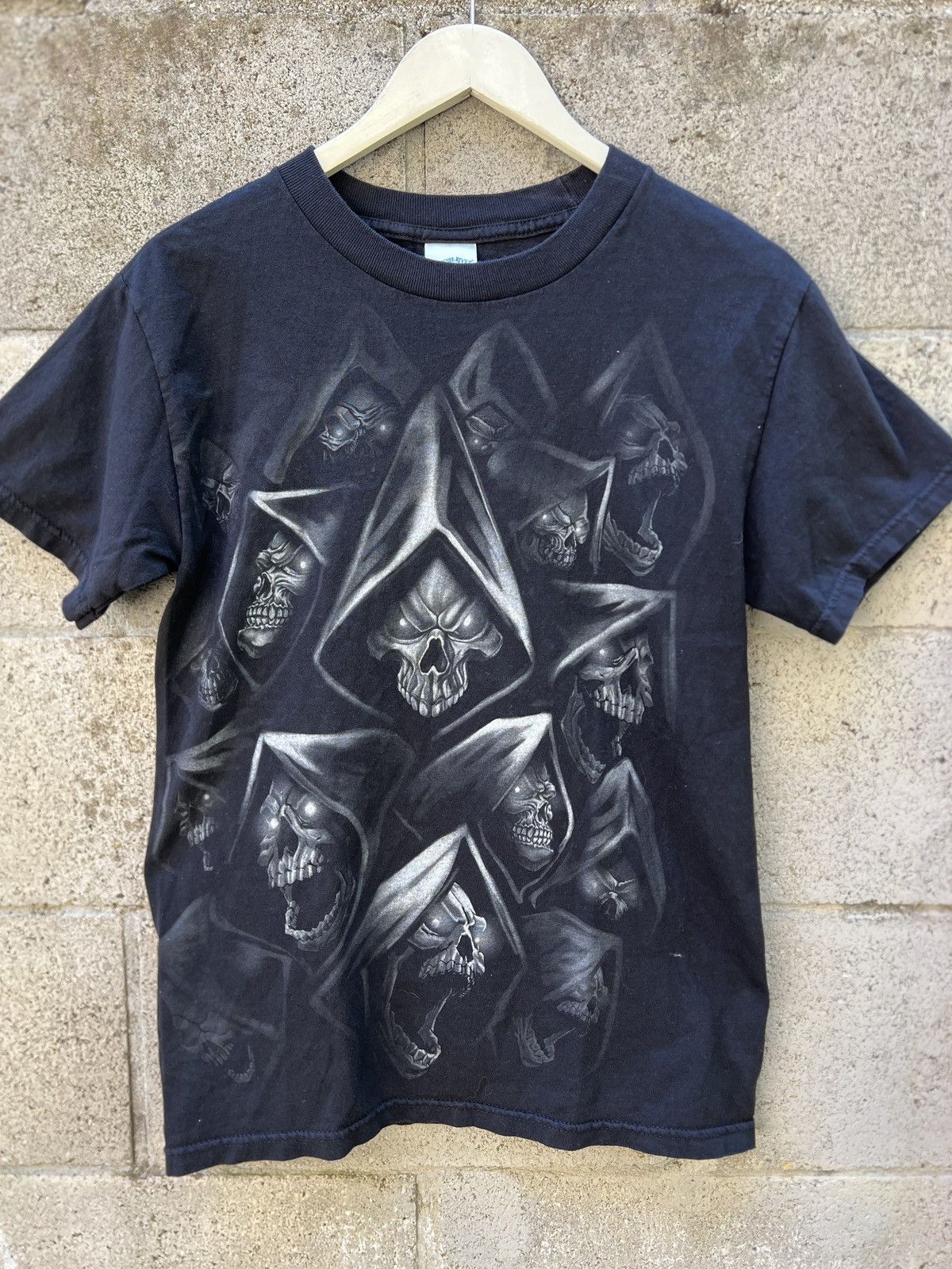 Vintage Y2K Jesse Pinkman Core Grim Reaper Skull Tee Size US M / EU 48-50 / 2 - 2 Thumbnail