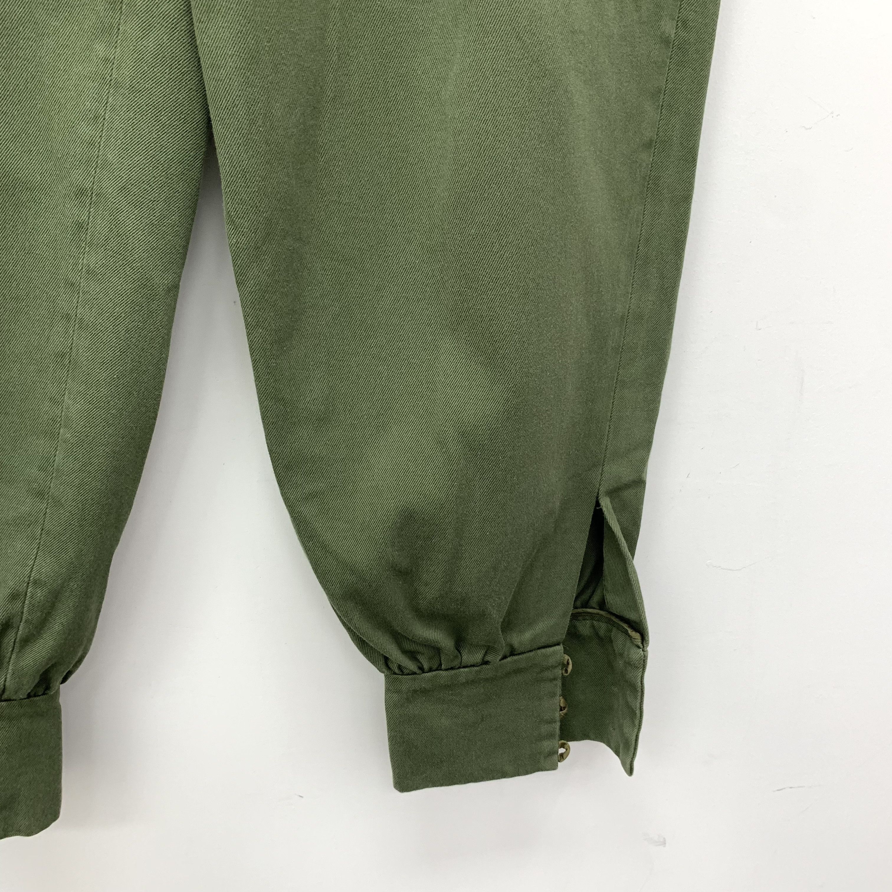 Miu Miu Miu Miu Pants – Army Green Cotton Utility Pants (Size 42) Size 28" / US 6 / IT 42 - 6 Thumbnail