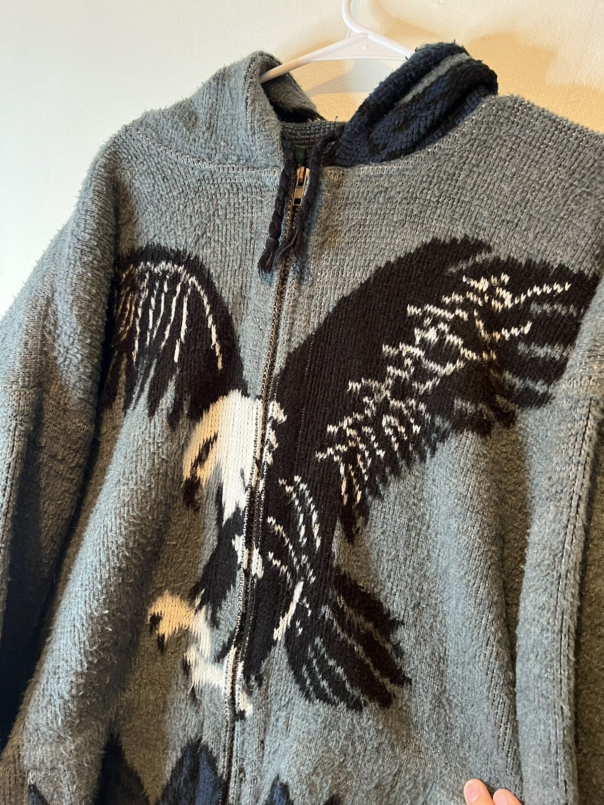 Vintage Vintage Tejidos Ruminahui Eagle Sweater Adult L Zip Up Wool Size US L / EU 52-54 / 3 - 2 Thumbnail