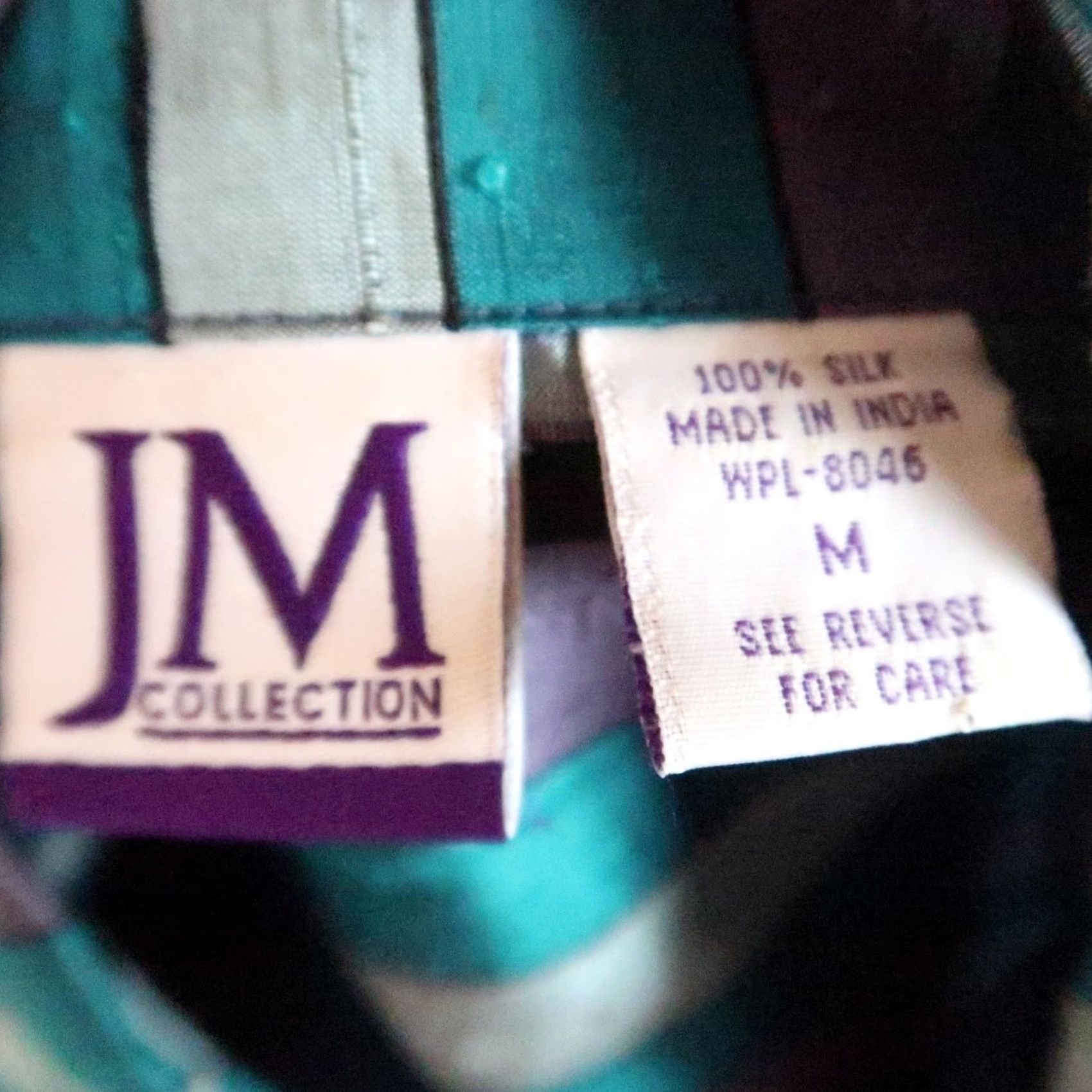 JM Collection VINTAGE JM Collection Jacket Blue Stripe Silk 90s Bohemian Women M Long Sleeve Button Front Casual Workwear Size M / US 6-8 / IT 42-44 - 5 Thumbnail