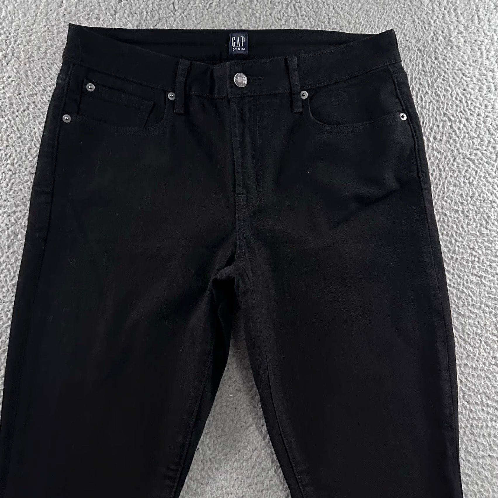 Gap Gap Jeans Black Size 31 Skinny Mid Rise Womens True Stretch Denim Cotton Blend Regular Inseam 28in Size 24" / US 00 / IT 34 - 2 Thumbnail