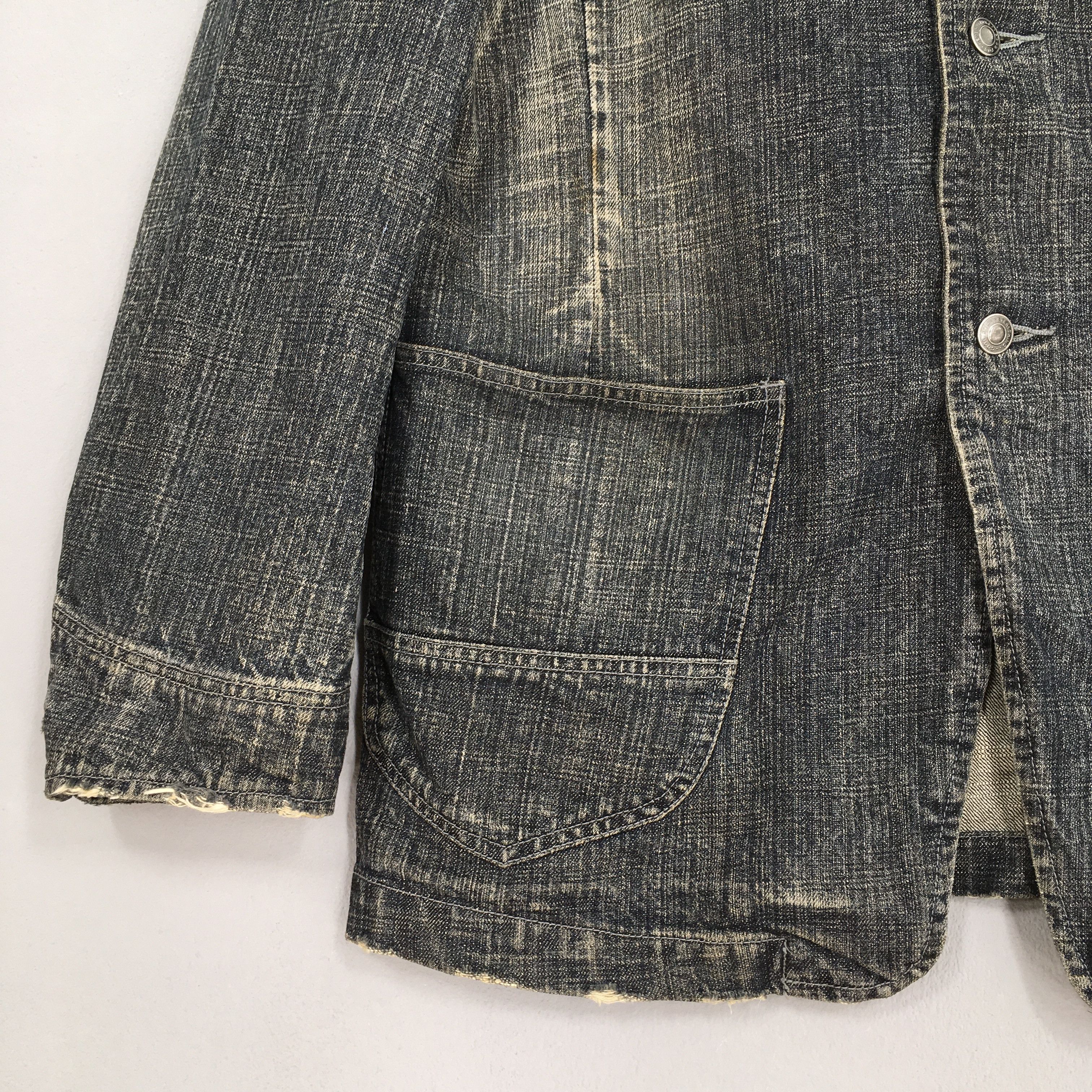Vintage Vintage 90's Jungle Storm Jeans Workwear Labour Jacket L Size US L / EU 52-54 / 3 - 3 Thumbnail