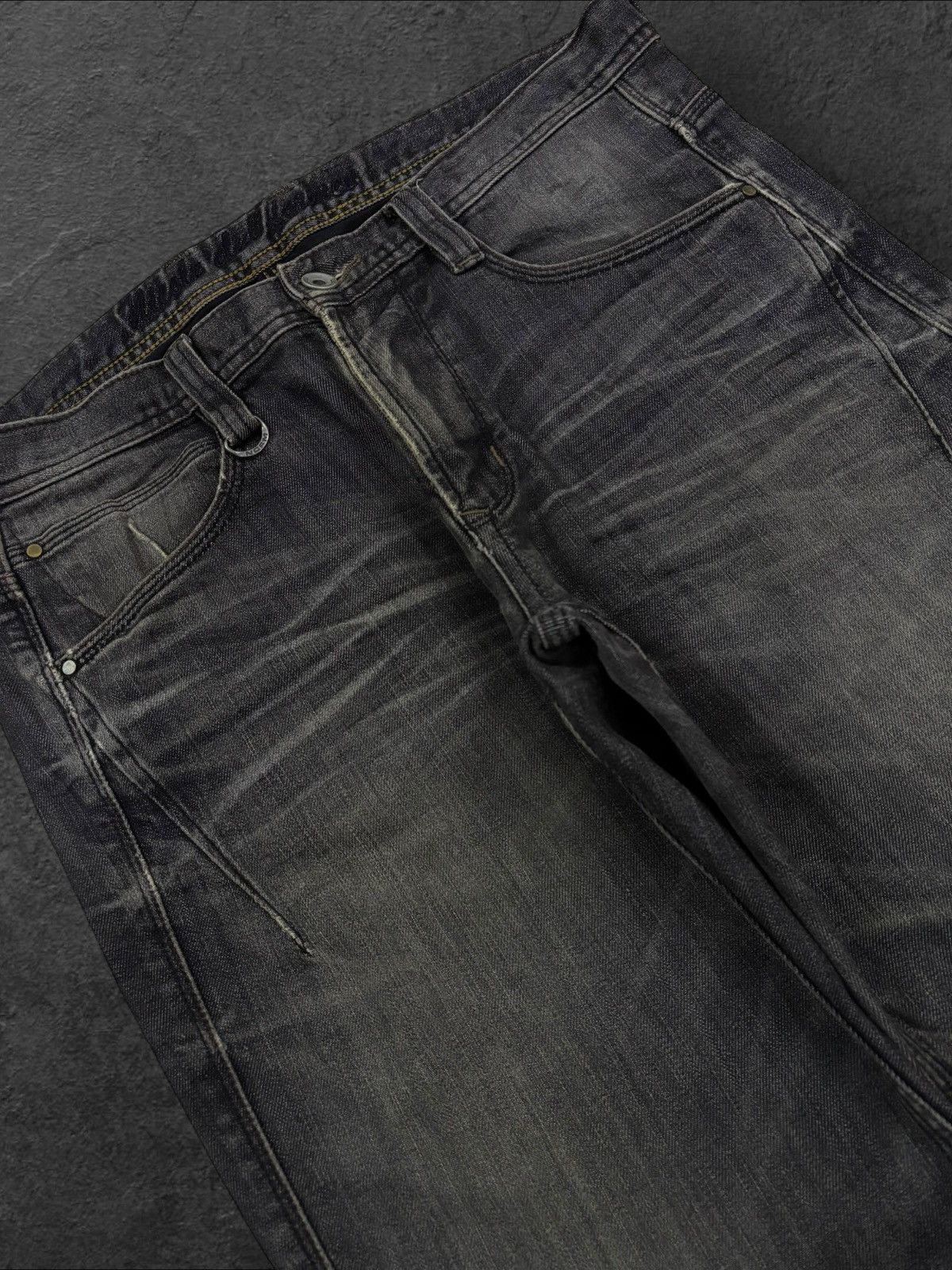 If Six Was Nine Nicole Club Japan Grunge Distressed Jeans Size US 33 - 5 Thumbnail