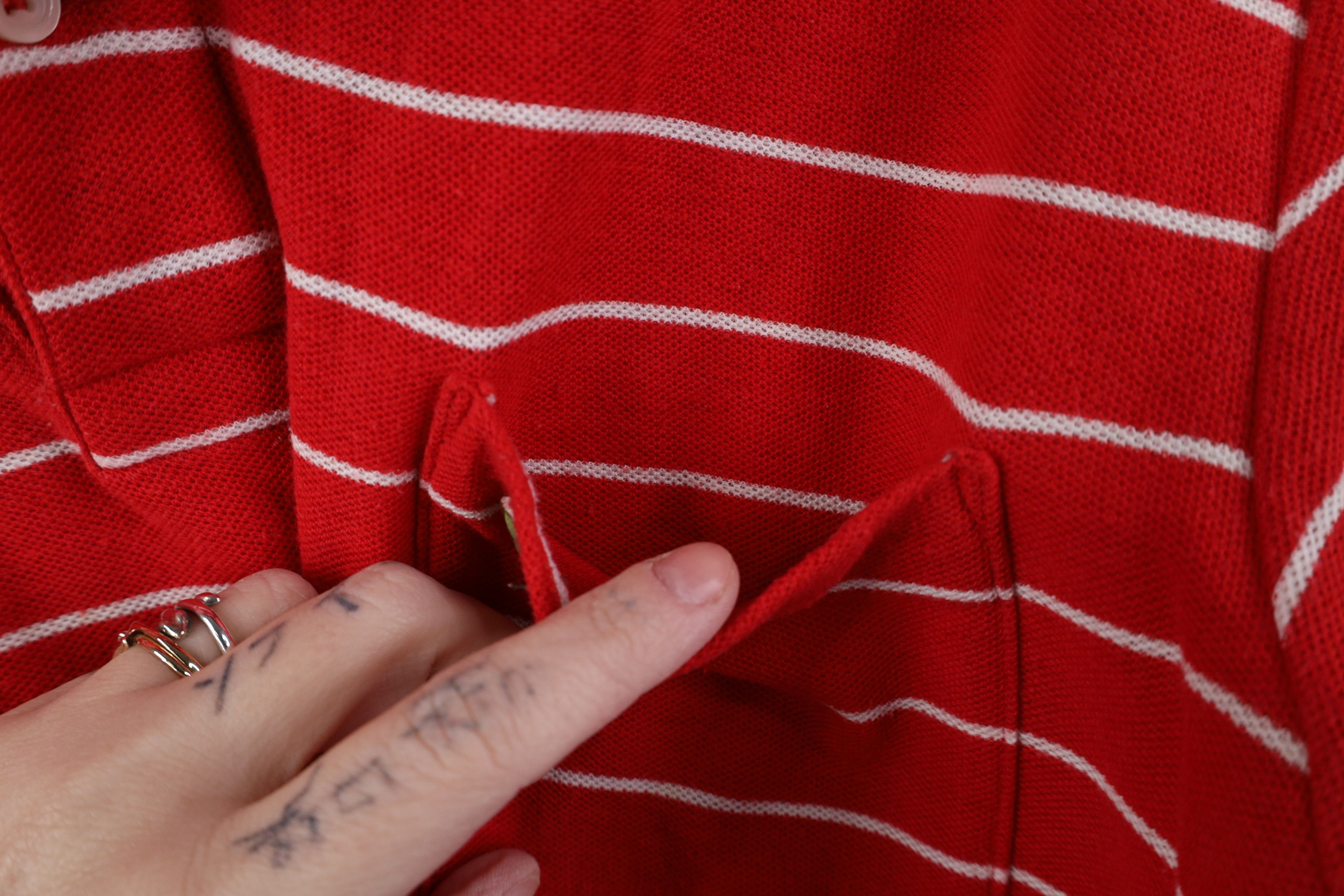 Lacoste Vintage 80s Izod Lacoste Knit Golf Polo Shirt Red USA Size US M / EU 48-50 / 2 - 5 Thumbnail
