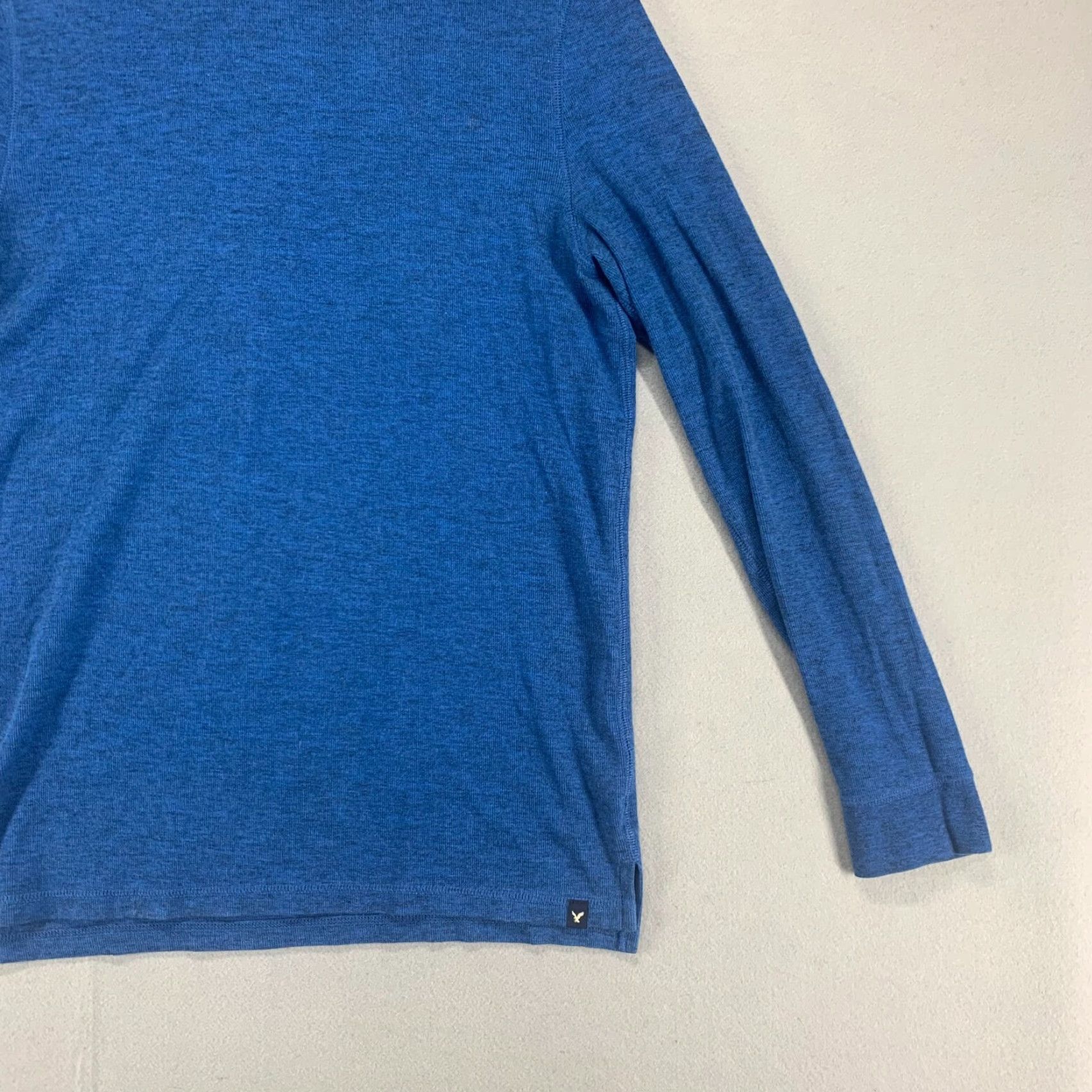 American Eagle Outfitters American Eagle Outfitters Basic Tee Shirt Large Blue Long Sleeve Active Flex Pullover Stretch Knit All Seasons Size US L / EU 52-54 / 3 - 6 Thumbnail