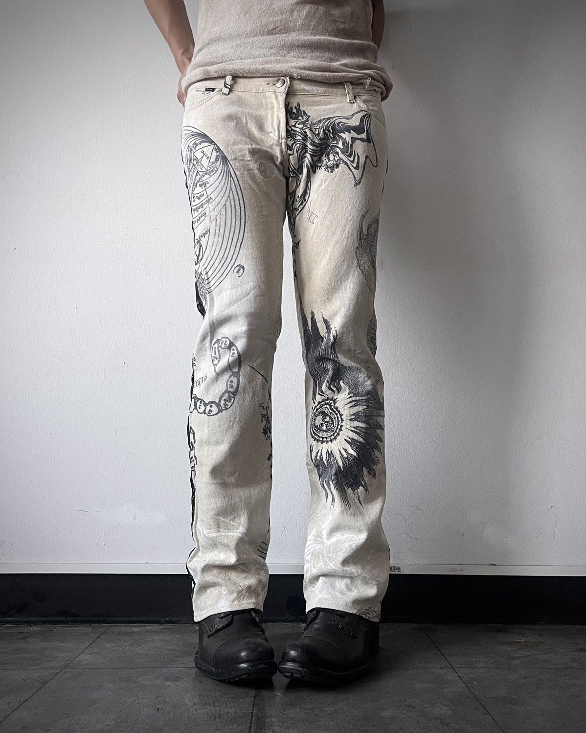 Just Cavalli Just Cavalli AW03 Astrology Stripe Pants Size US 35 - 1 Thumbnail