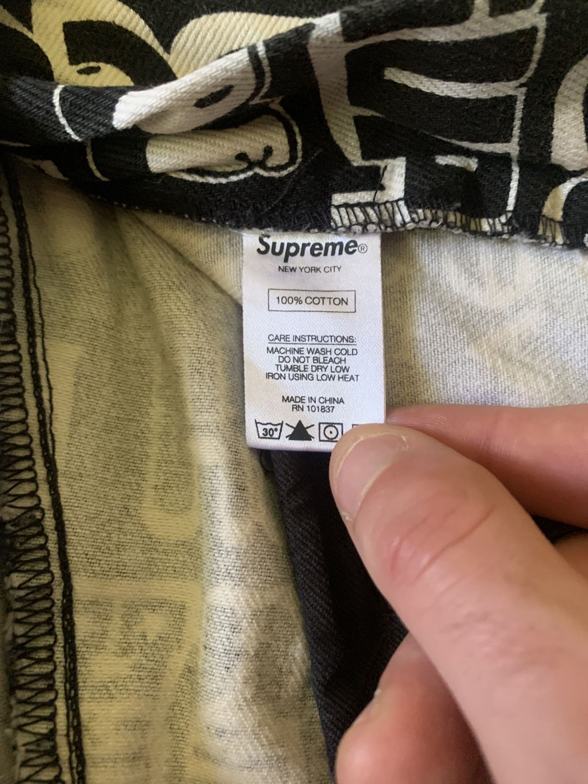 Hysteric Glamour × Supreme Supreme x hysteric glamour fw17 text work pant Size US 30 / EU 46 - 4 Thumbnail