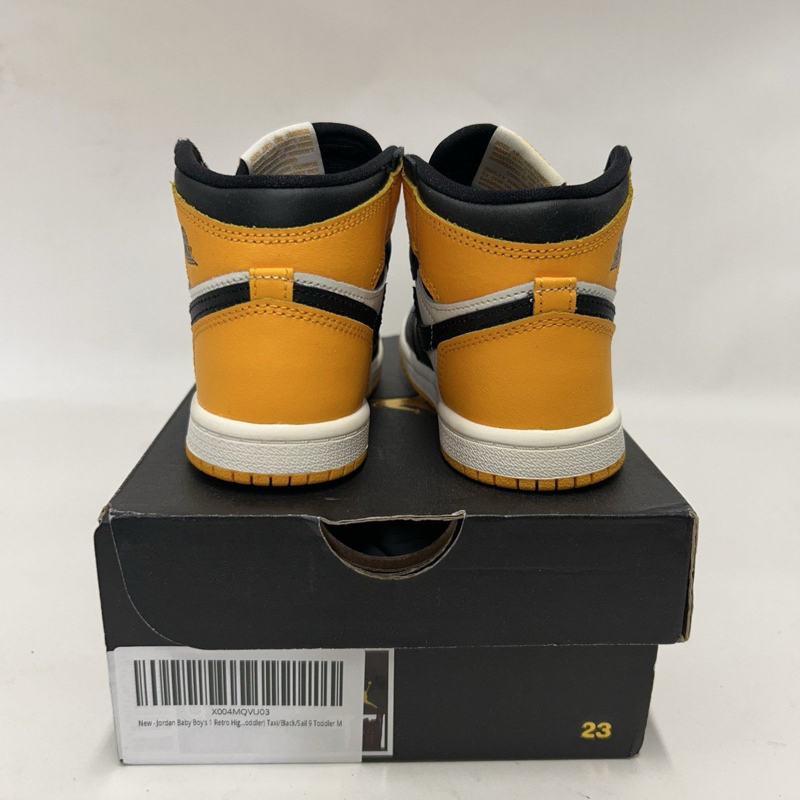 Nike Nike Air Jordan 1 Retro High OG TD “Taxi/Yellow Toe” Size US 9 / EU 42 - 4 Thumbnail