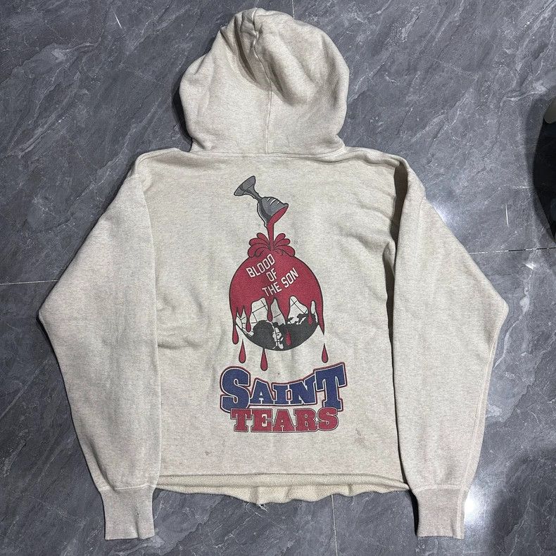 Saint Michael Saint Michael Wash damaged rolled edge hoodie Size US L / EU 52-54 / 3 - 2 Thumbnail