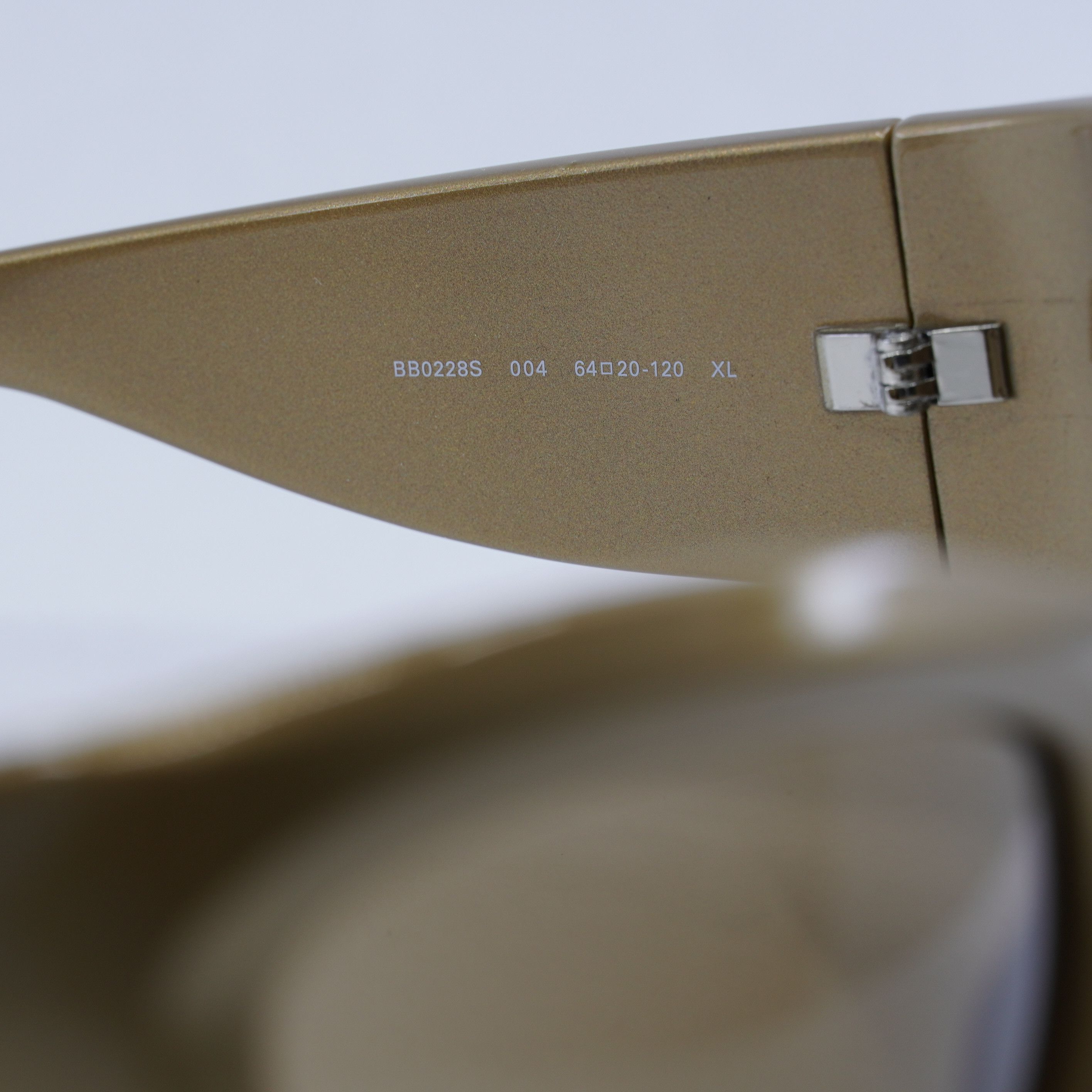 Balenciaga Balenciaga BB0228S 004 Sunglasses Gold Geometric Frame Size ONE SIZE - 10 Thumbnail