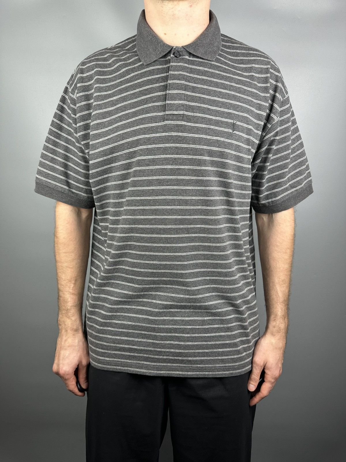 Yves Saint Laurent Yves Saint Laurent YSL Polo T Shirt Stripe Luxury Old Money Size US XL / EU 56 / 4 - 10 Thumbnail