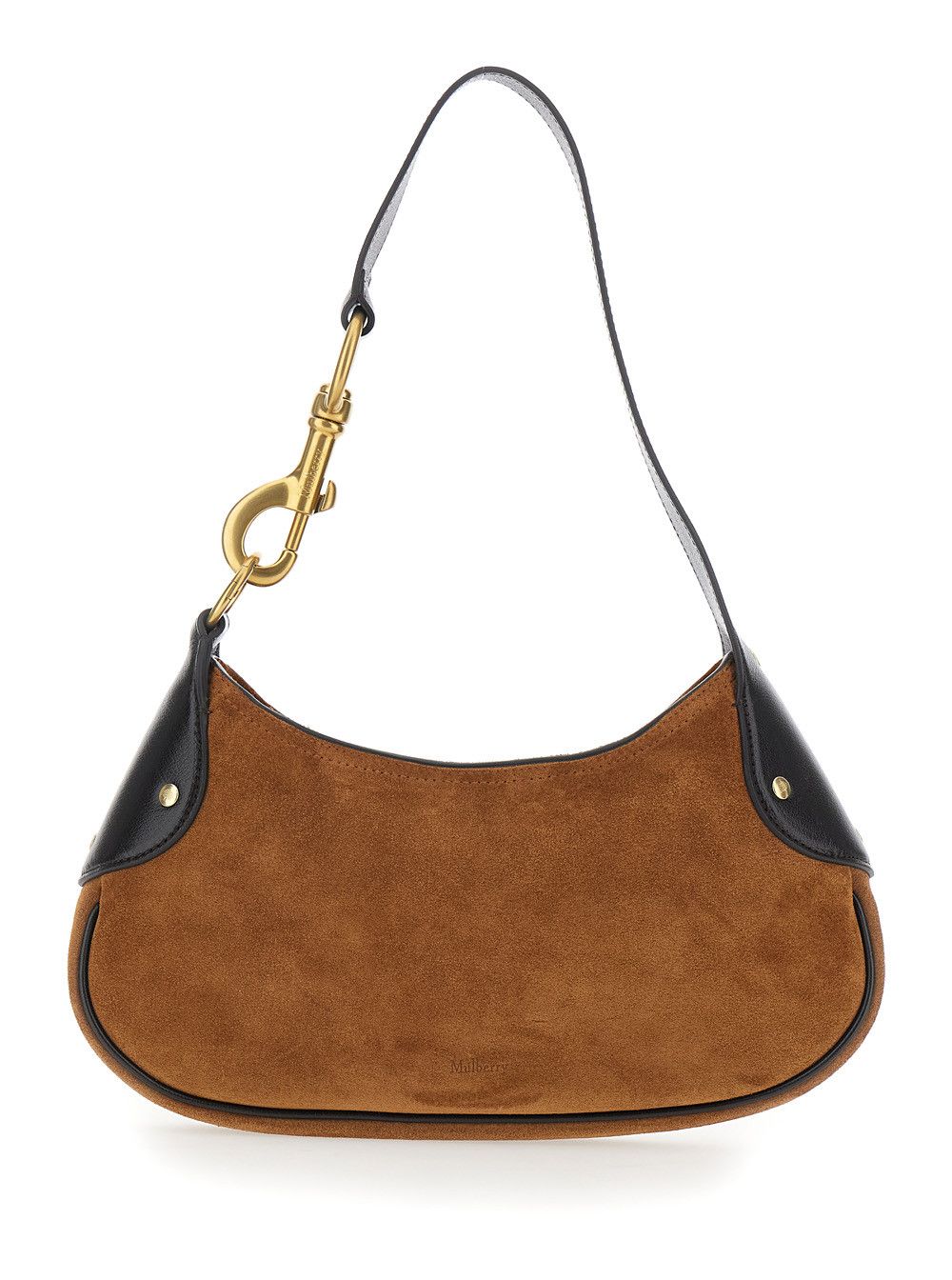 Mulberry Shoulder Bag 'Hackney' with Logo Embossed on the Front in Brown Suede for Women Size ONE SIZE - 1 Thumbnail