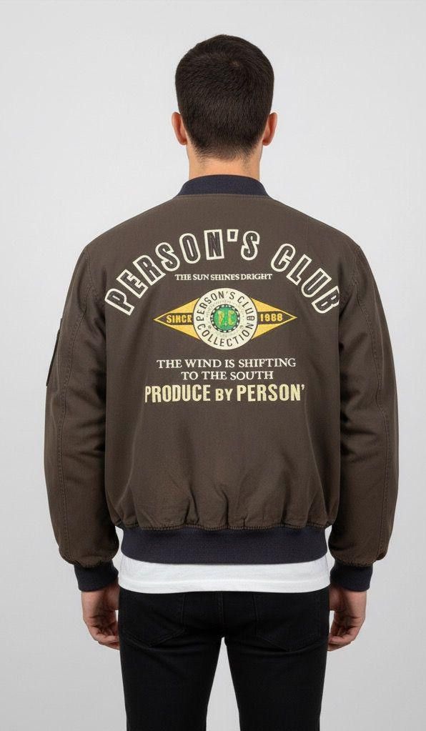 PERSON'S Vintage 90s Person Club Bombers Jacket Size US L / EU 52-54 / 3 - 1 Thumbnail