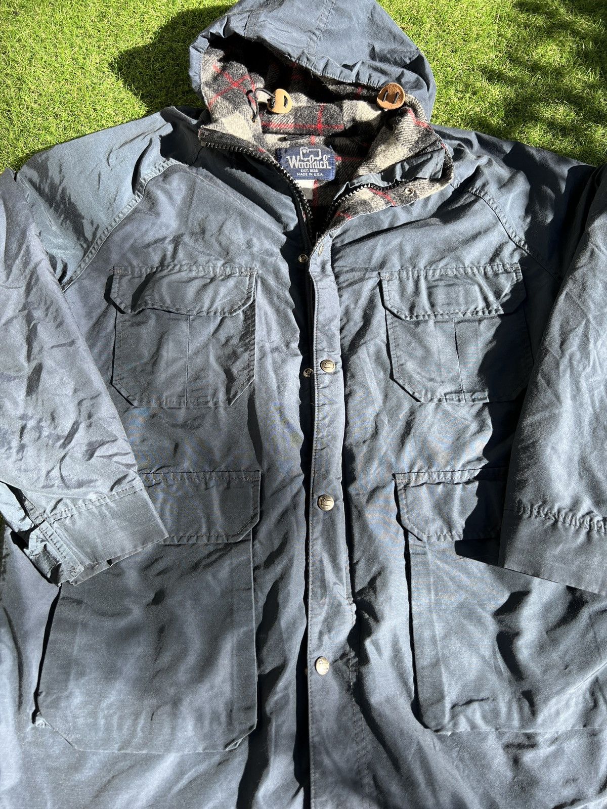 Vintage × Woolrich Woolen Mills Vintage WoolRich WoolLined JacketChoreWindbreaker size Large Size US L / EU 52-54 / 3 - 2 Thumbnail