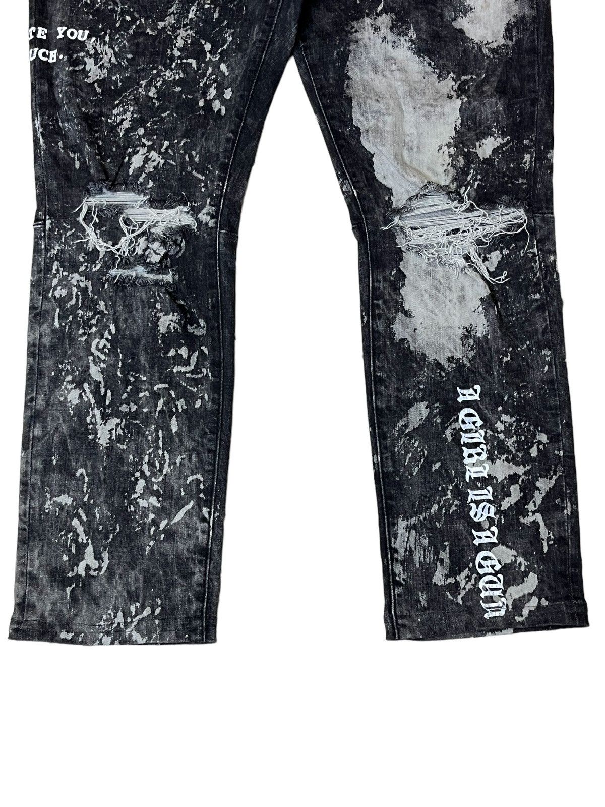 Embellish SICK🔥JAPANESE EMBELLISH STRETCH COTTON DISTRESS STYLE JEANS Size US 40 / EU 56 - 3 Thumbnail