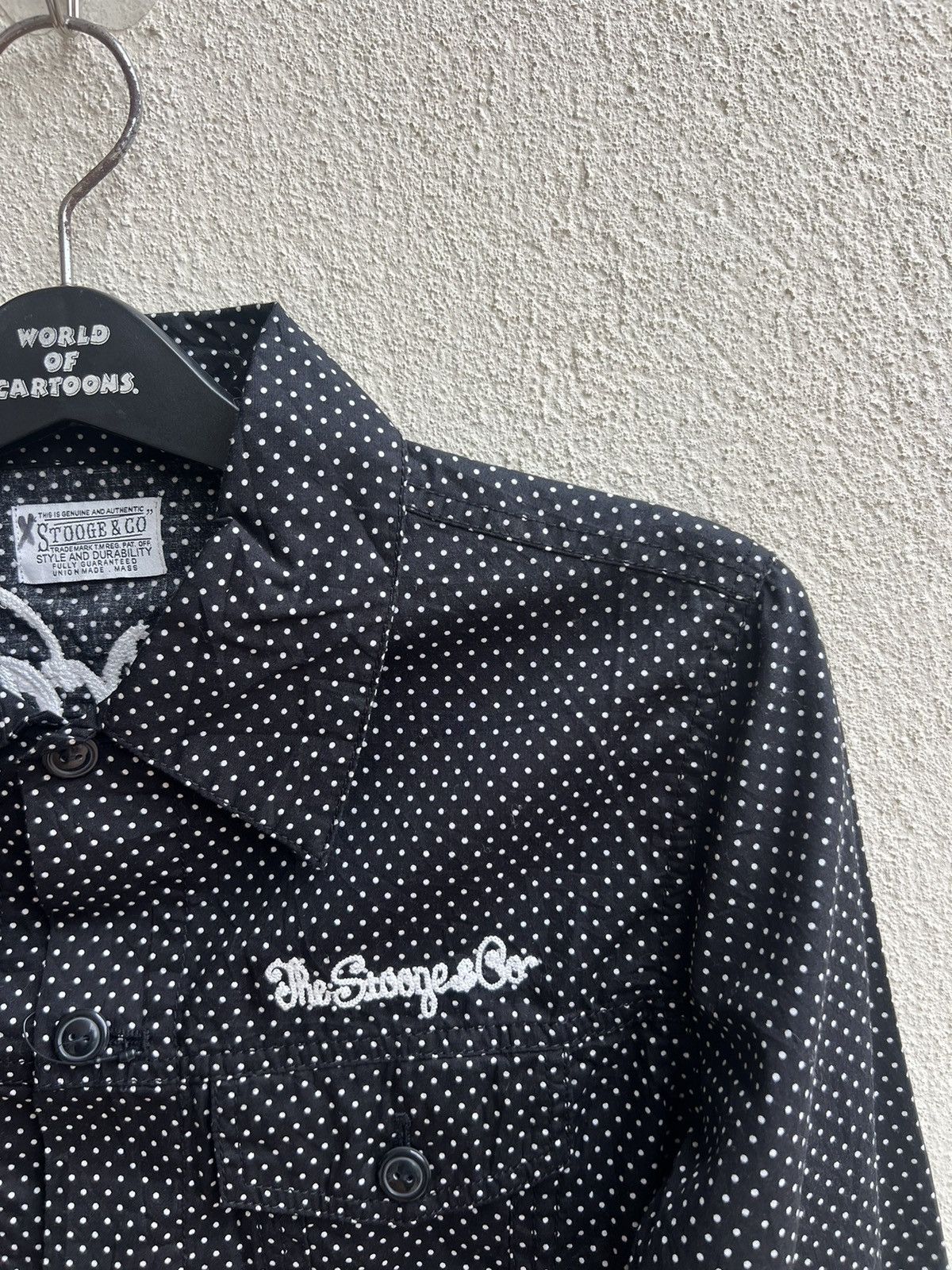 Vintage STOOGE & CO Japan Embroidery Polka Dots Light Trucker Jacket Size US S / EU 44-46 / 1 - 7 Thumbnail