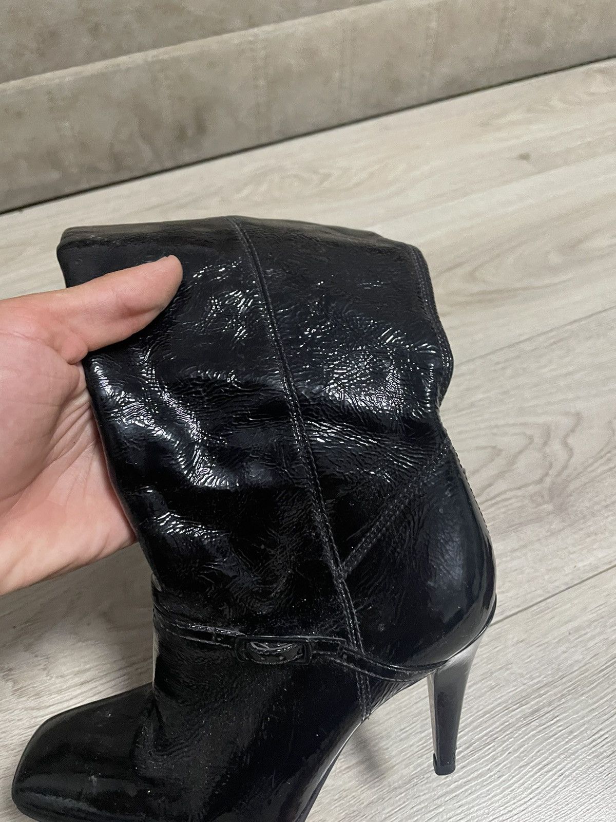 Vintage Buffalo London Leather Boots High Heels Brasil