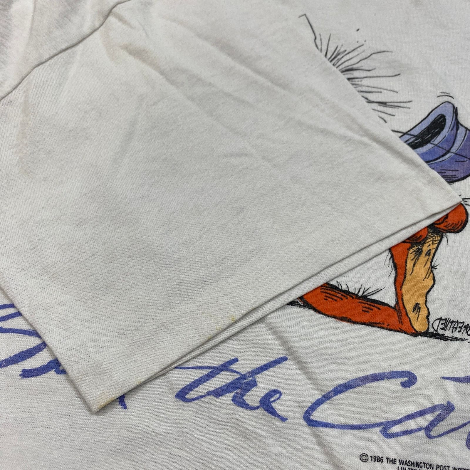 Vintage VTG 80s Bill the Cat Washington Post Sleeping Shirt Men's XL Size US XL / EU 56 / 4 - 8 Thumbnail