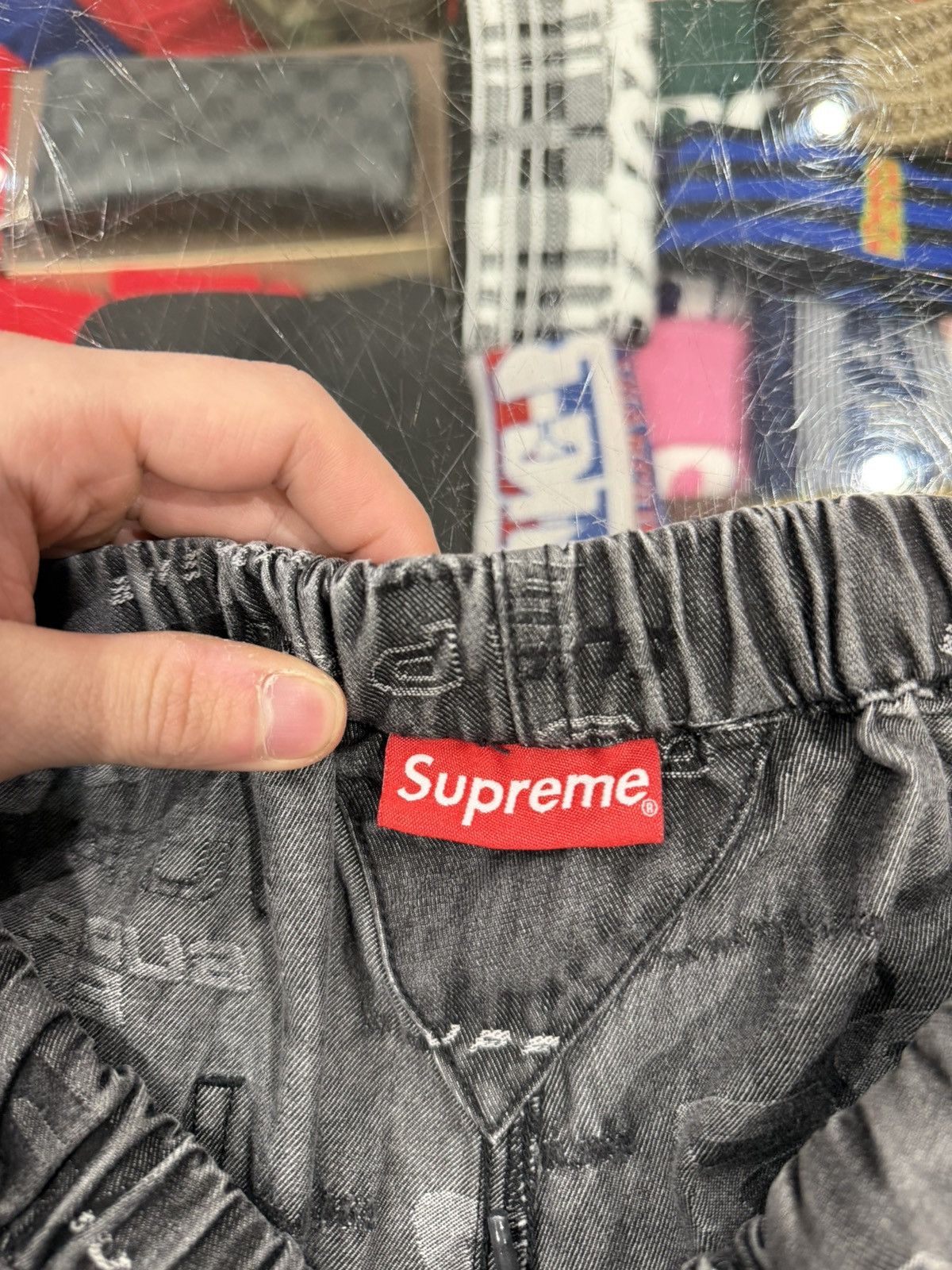 Supreme Dimensions Logo Denim Skate Pants Size: XL