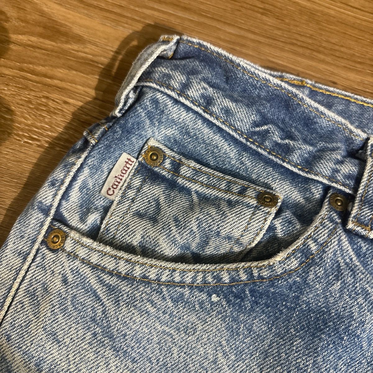 Carhartt Vintage Carhartt Light Wash Distressed Jeans Size 34 Size US 34 / EU 50 - 5 Thumbnail